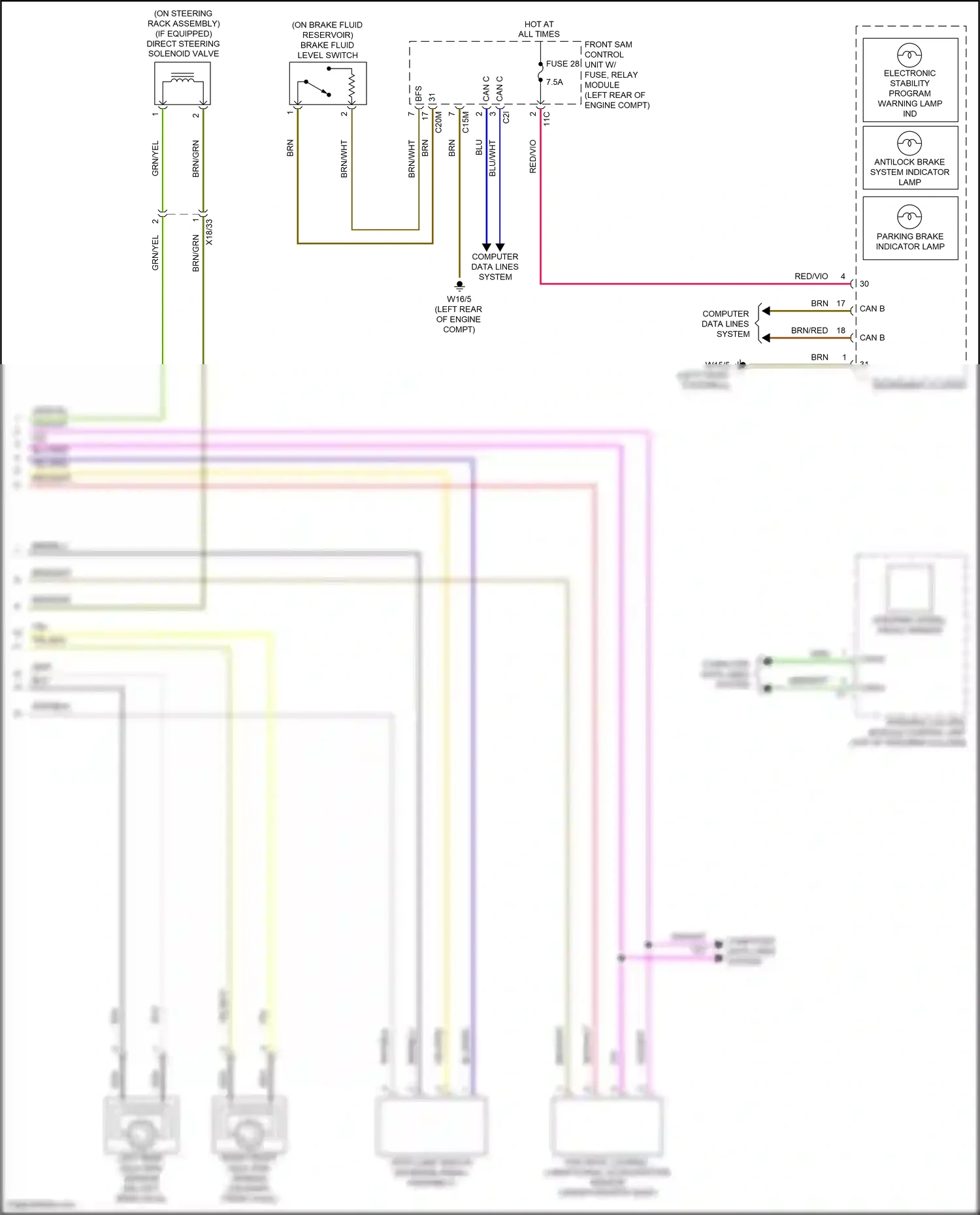 Wiring diagram steering column module control unit for Mercedes-Benz SLK-class AMG R172 (2011-2016) (11 of 17)