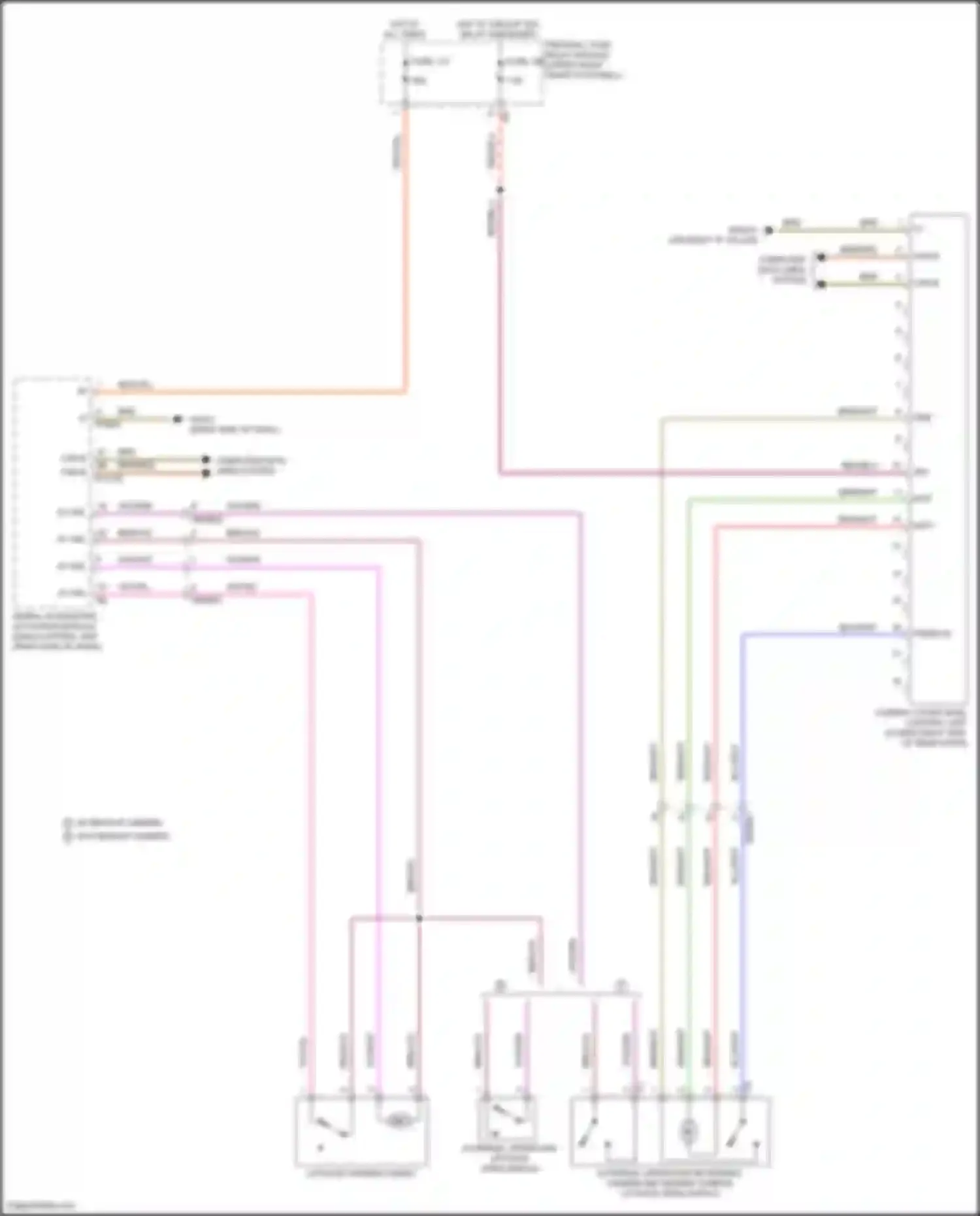 Wiring diagram external operation reversing camera/360 degree camera liftgate open switch for Mercedes-Benz Vito W447 facelift (2018-2024) (1 of 1)