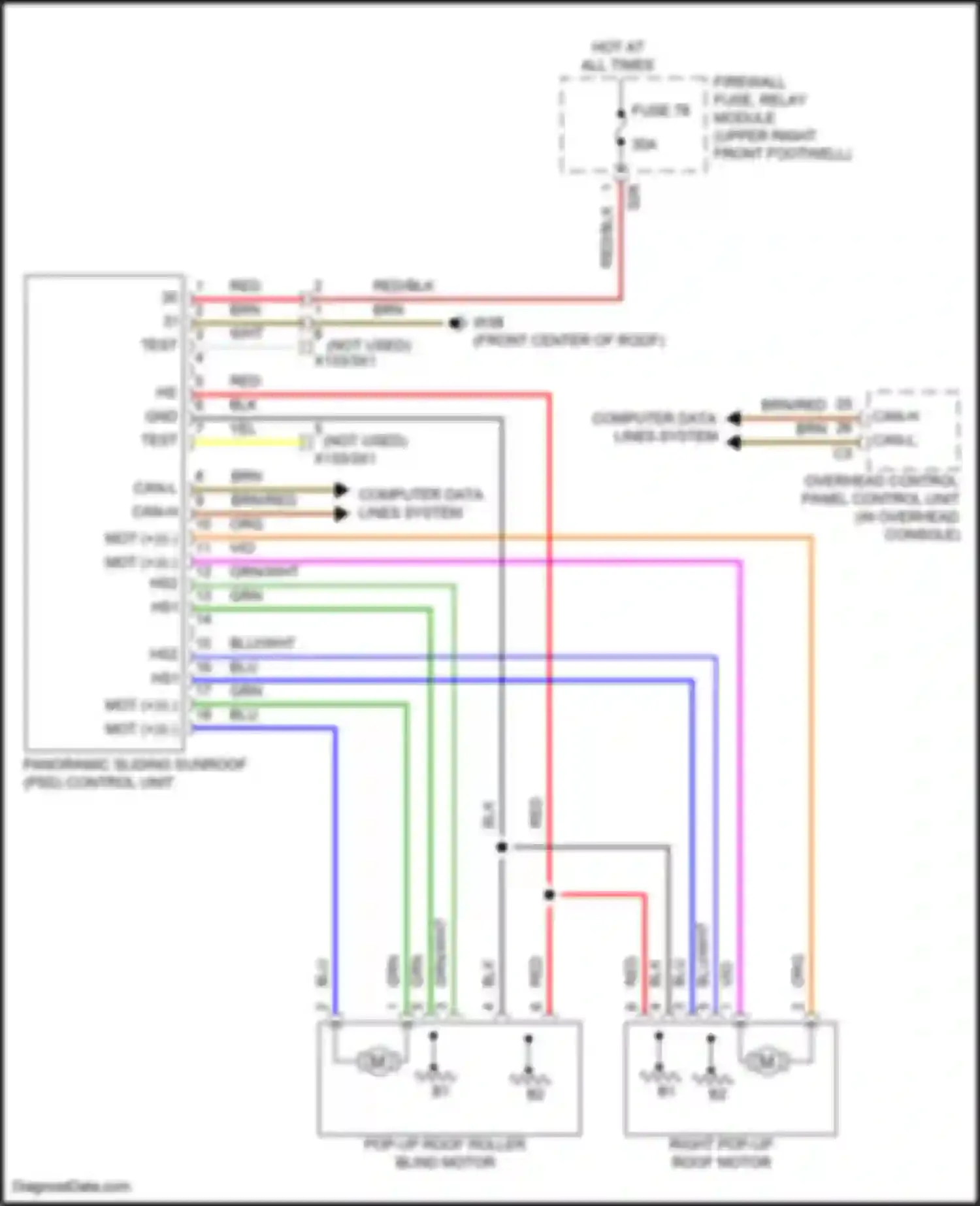 Wiring diagram firewall fuse, relay module for Mercedes-Benz Vito W447 facelift (2018-2024) (4 of 51)