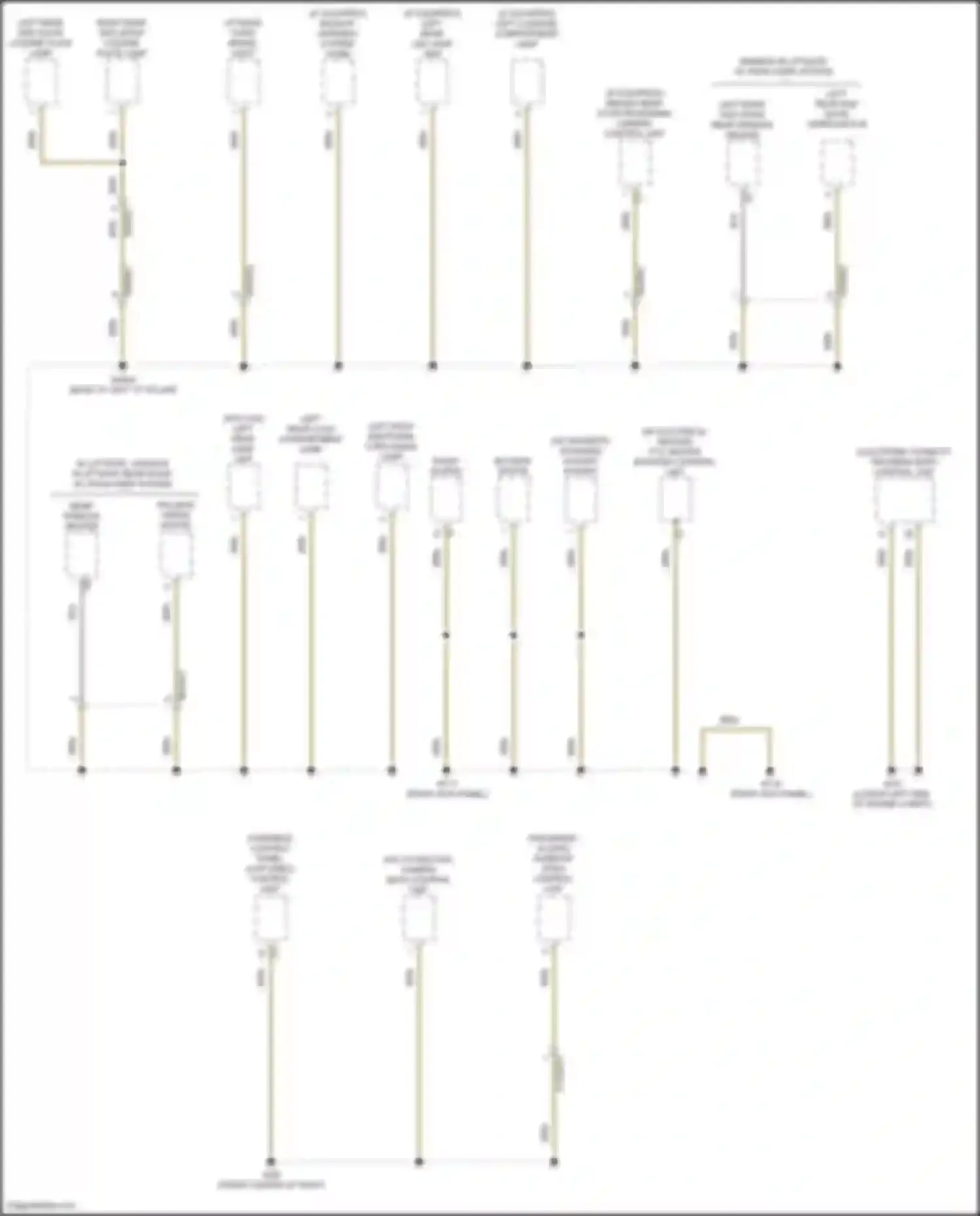 Wiring diagram left roof additional turn signal lamp for Mercedes-Benz Vito W447 facelift (2018-2024) (2 of 2)