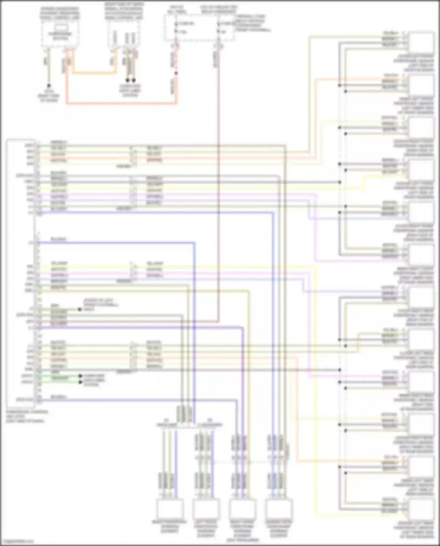 Wiring diagram outer left front parktronic sensor for Mercedes-Benz Vito W447 facelift (2018-2024) (1 of 1)