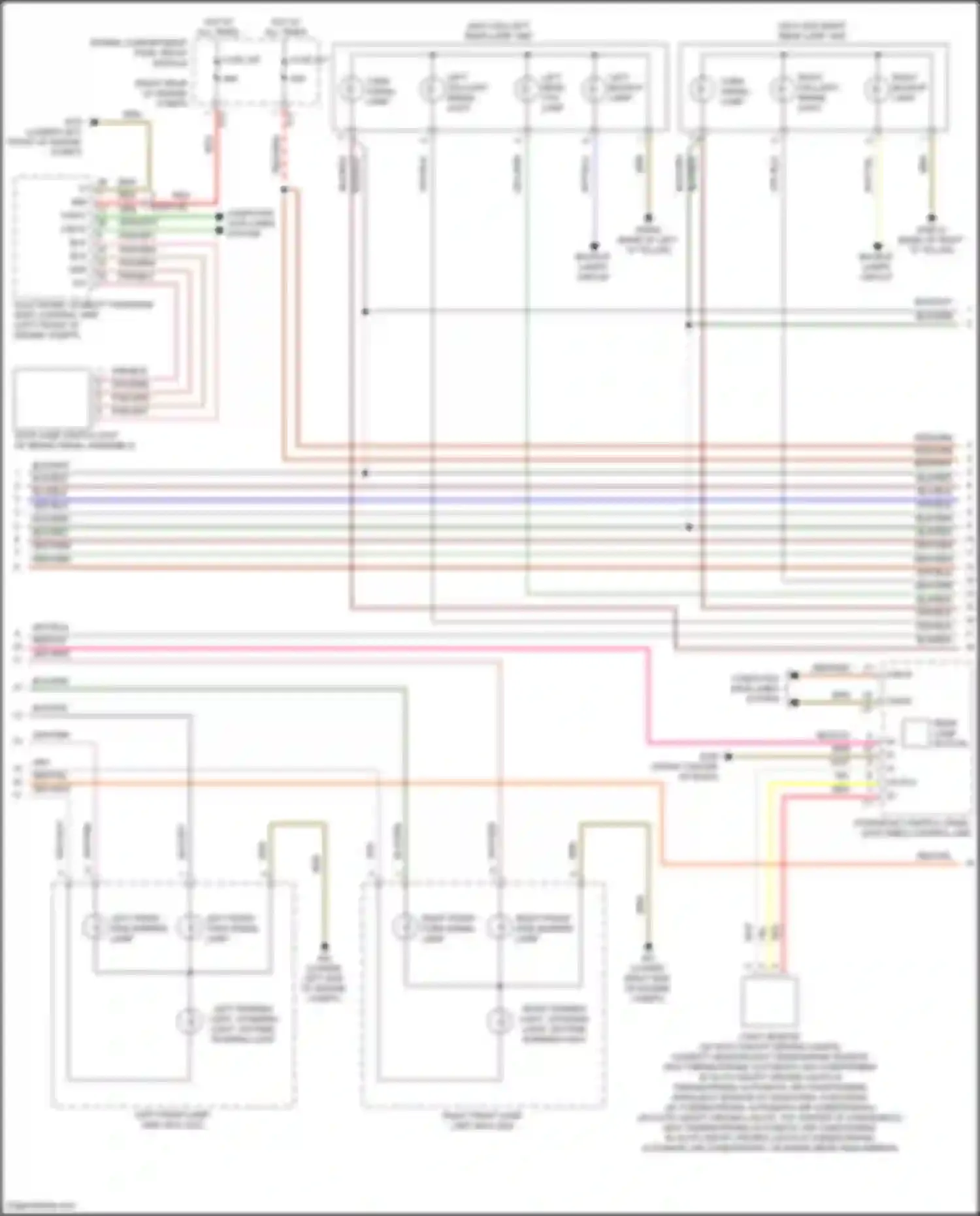 Wiring diagram turn signal lamp for Mercedes-Benz Vito W447 facelift (2018-2024) (1 of 2)