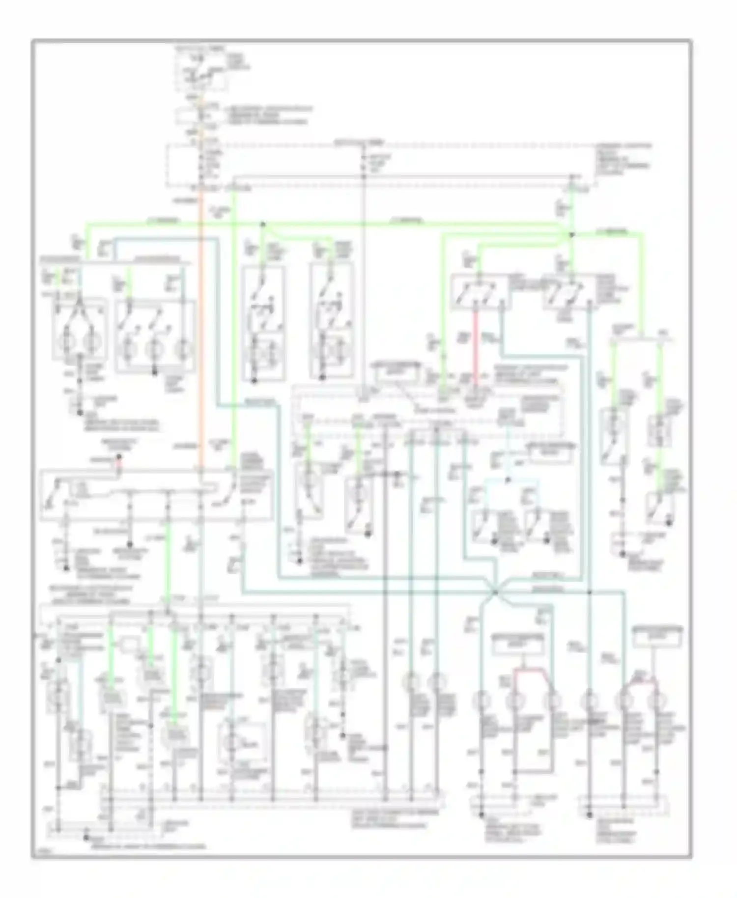 Cougar Mercury VII (1989-1997): Interior light circuit, without remote/keyless entry