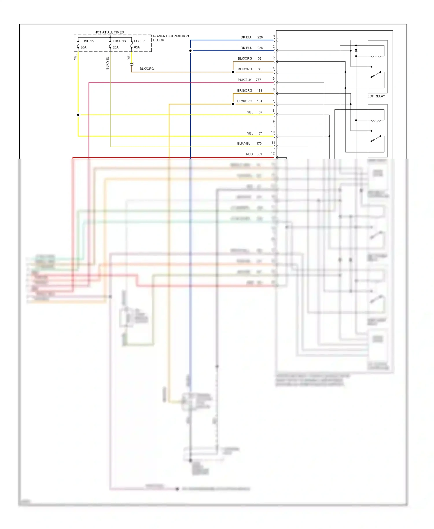 Wiring diagram blk for Mercury Cougar VII (1989-1997) (16 of 60)
