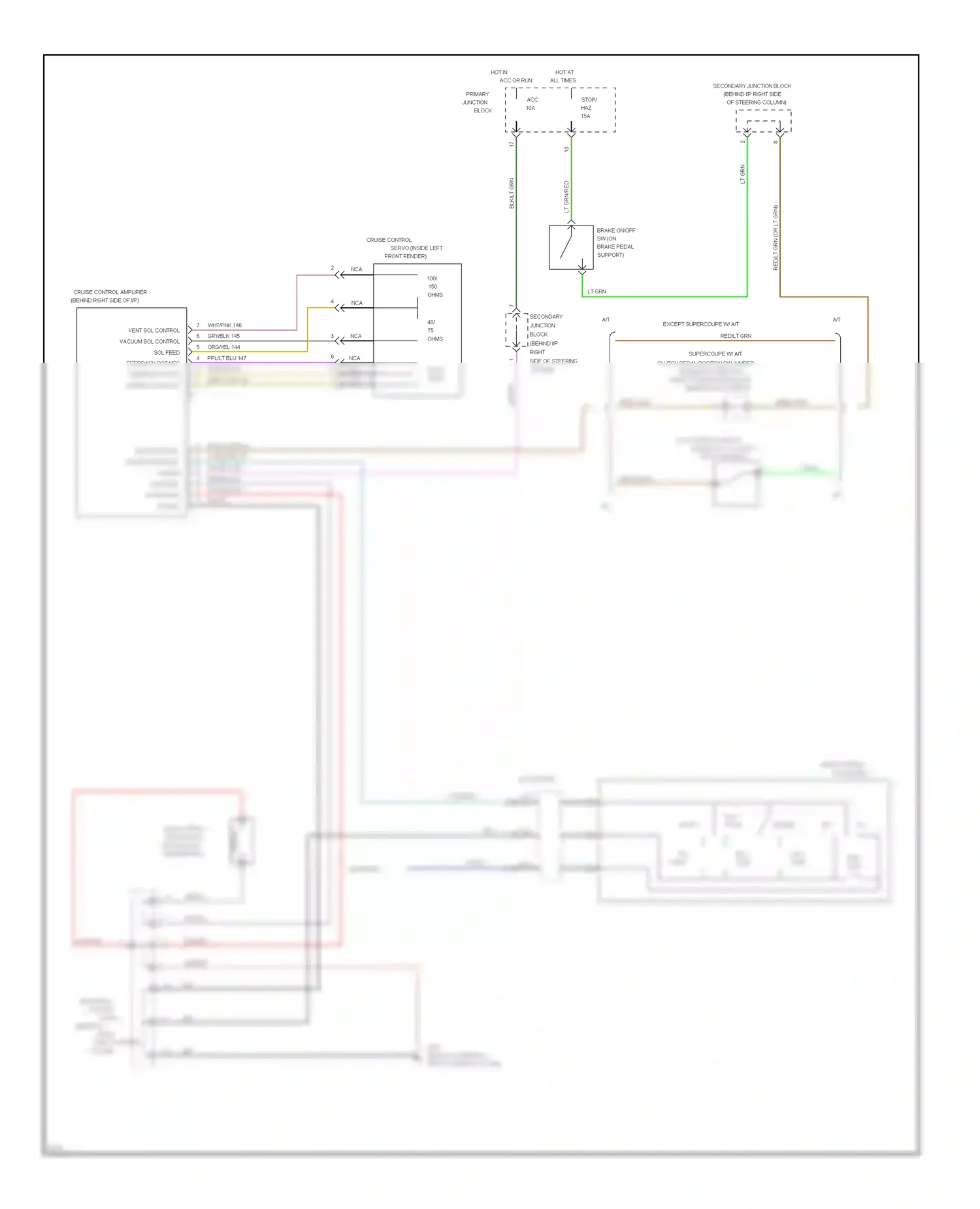 Wiring diagram control sws input for Mercury Cougar VII (1989-1997) (1 of 1)