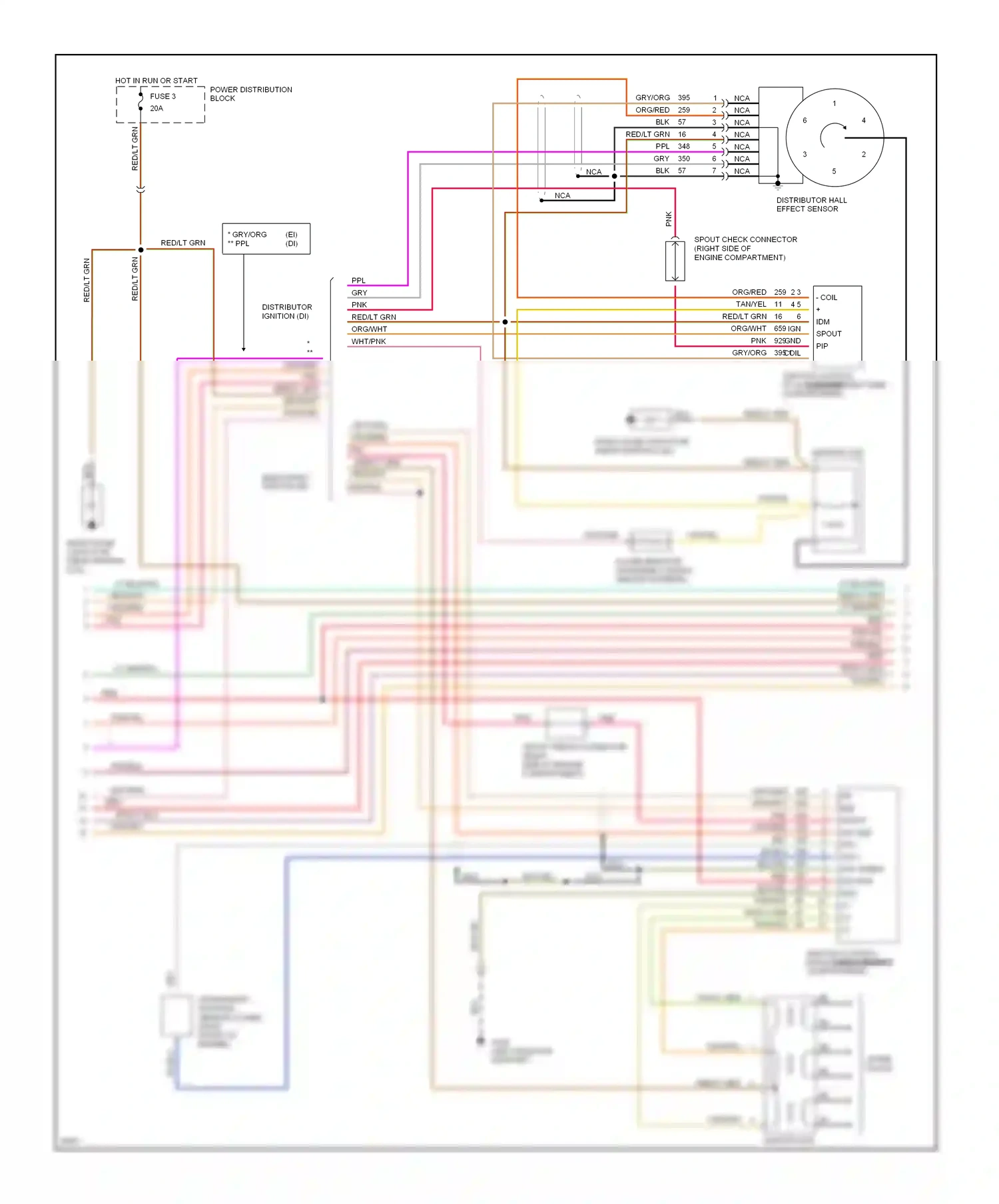 Wiring diagram nca for Mercury Cougar VII (1989-1997) (9 of 25)
