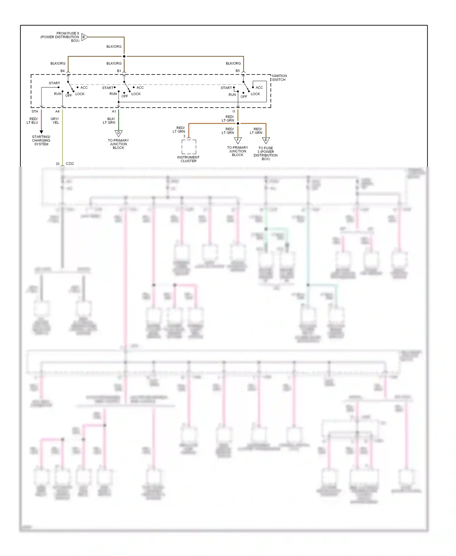 Wiring diagram red for Mercury Cougar VII (1989-1997) (26 of 39)