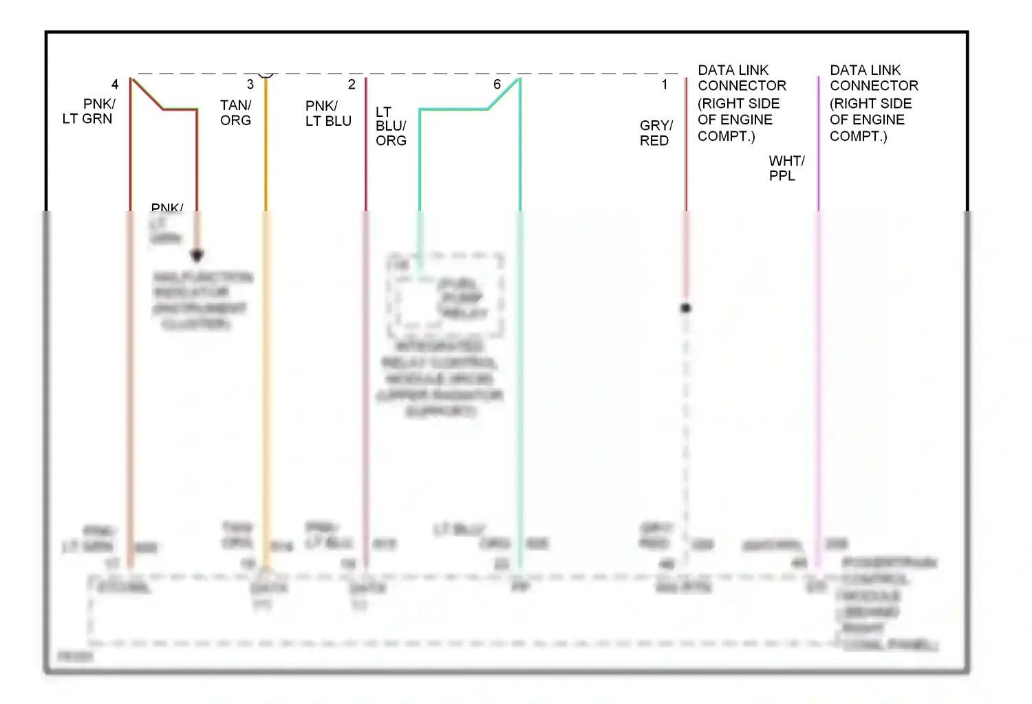 Wiring diagram red for Mercury Cougar VII (1989-1997) (1 of 39)