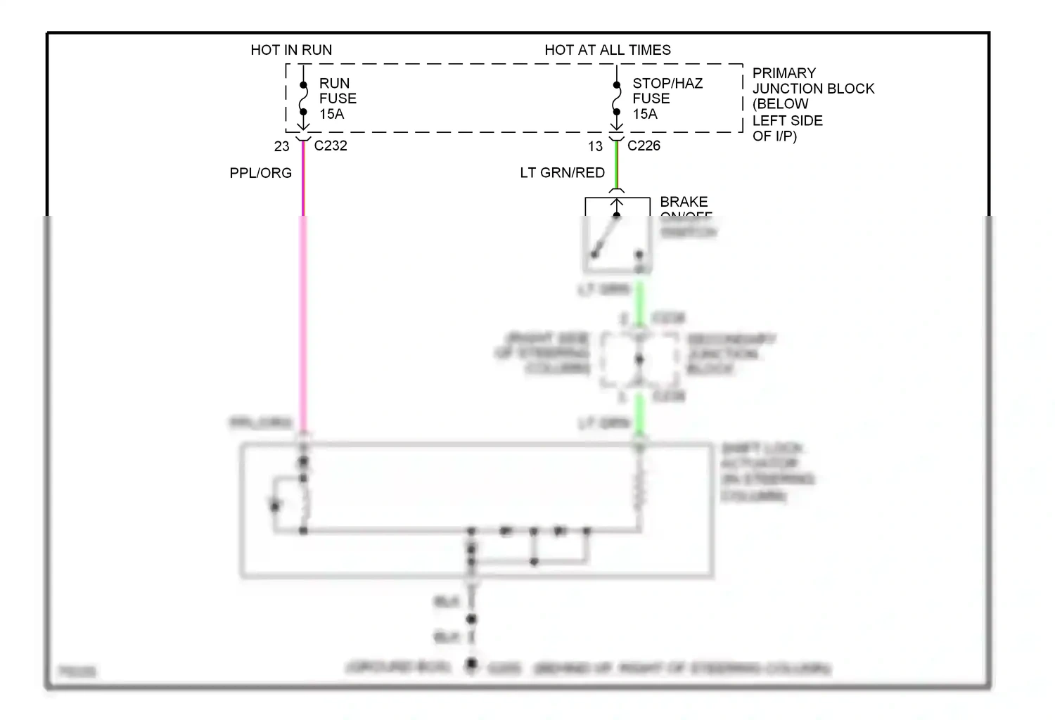 Wiring diagram run for Mercury Cougar VII (1989-1997) (17 of 23)