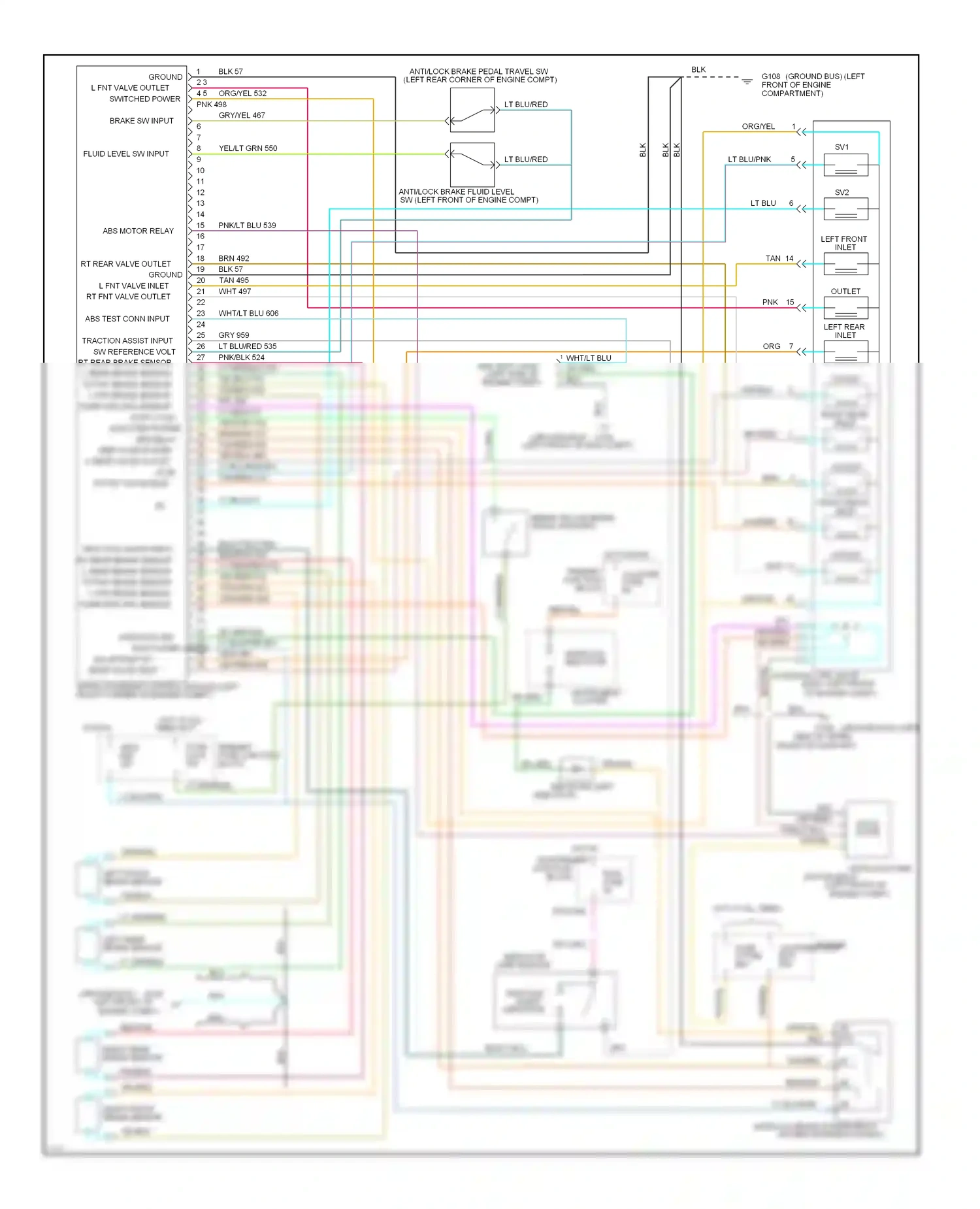 Wiring diagram run for Mercury Cougar VII (1989-1997) (3 of 23)
