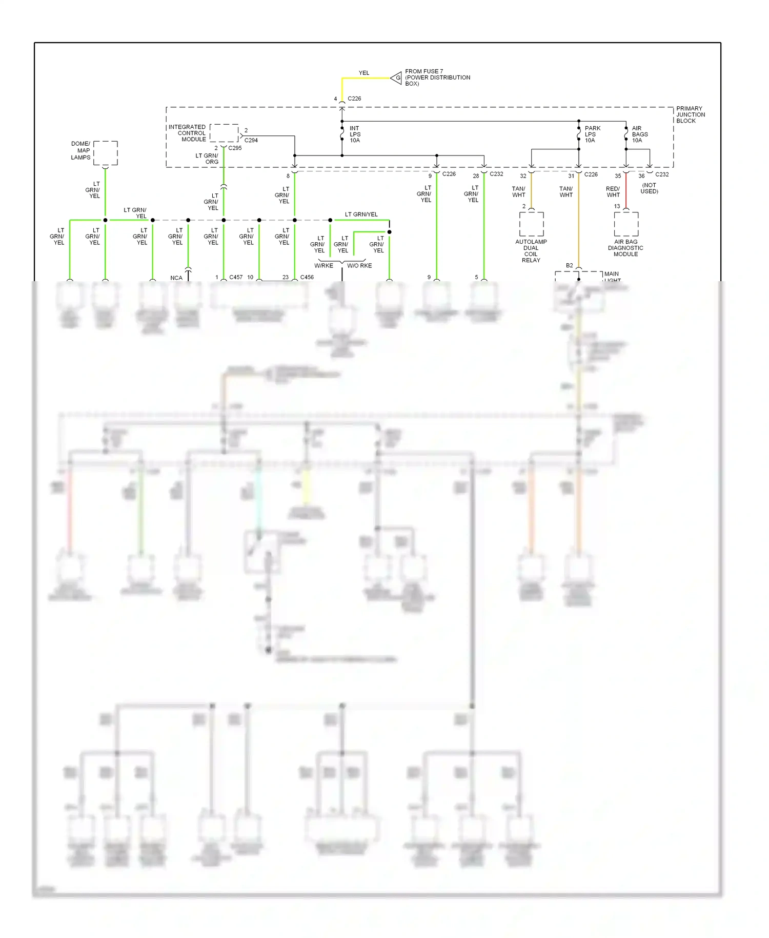 Wiring diagram tan for Mercury Cougar VII (1989-1997) (5 of 11)