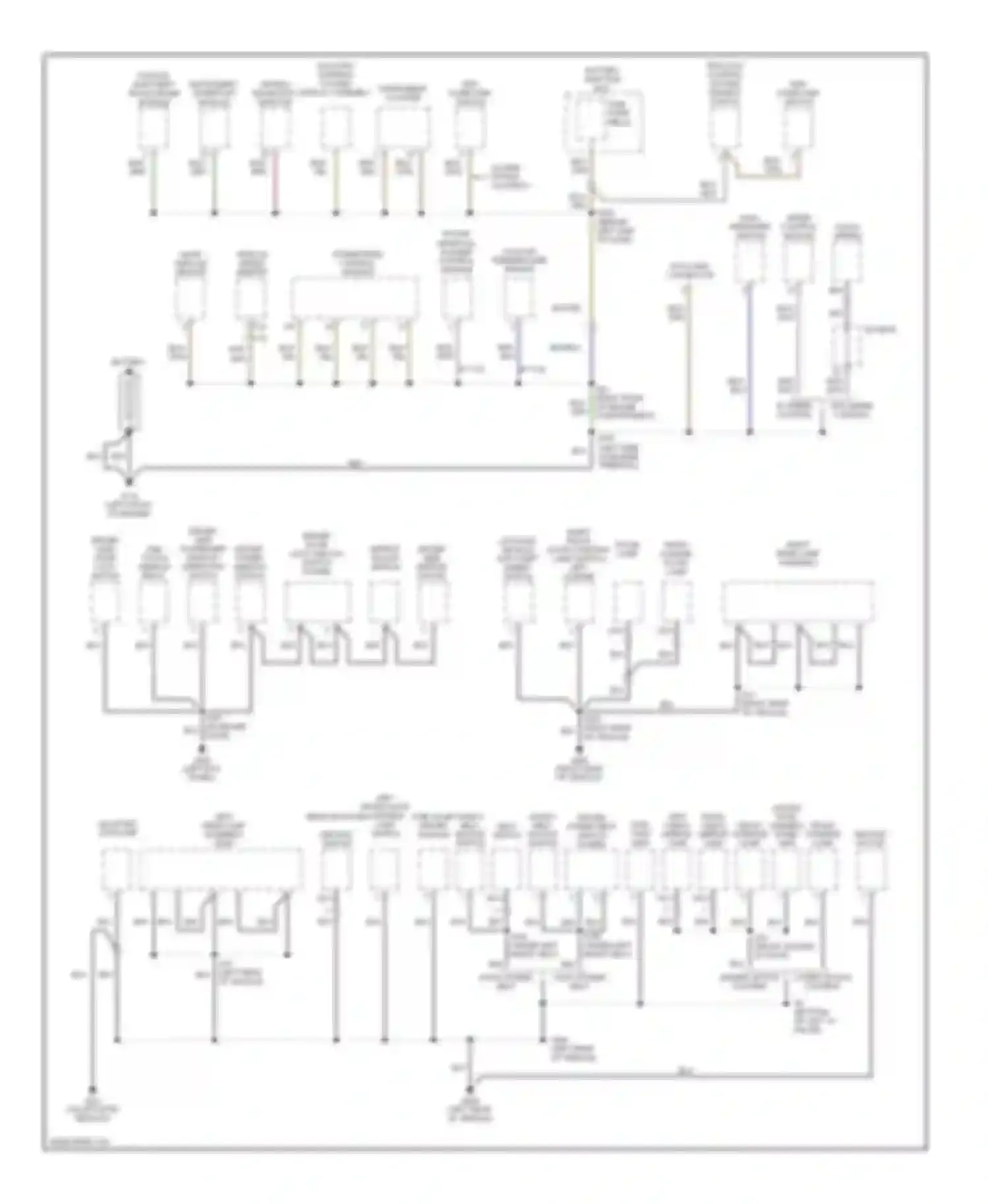 Cougar Mercury VIII (1998-2002): Ground distribution circuit (1 of 3)