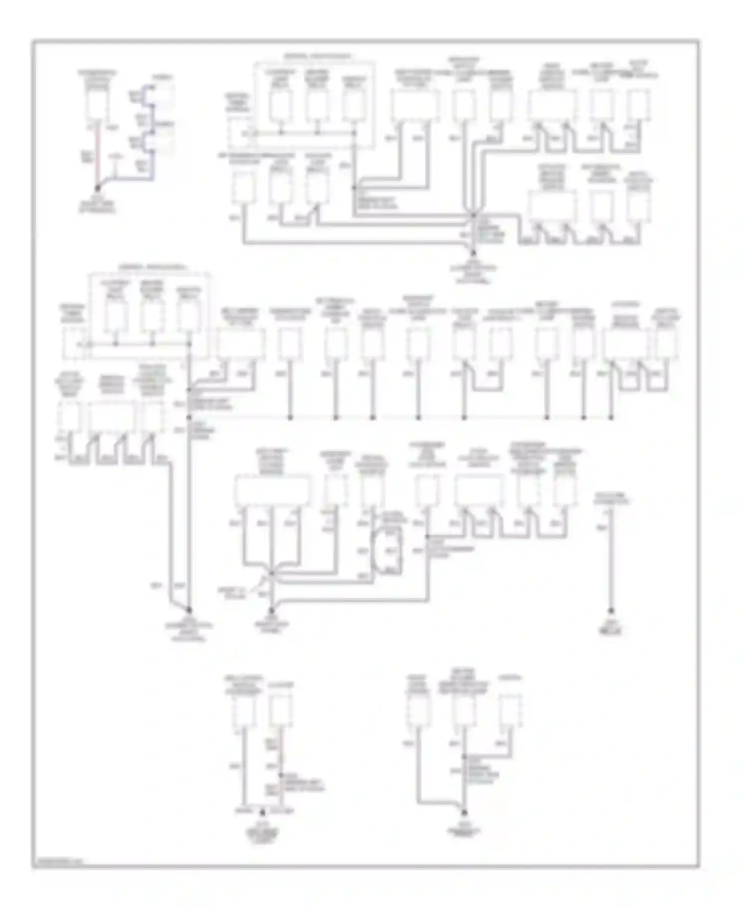 Cougar Mercury VIII (1998-2002): Ground distribution circuit (2 of 3)
