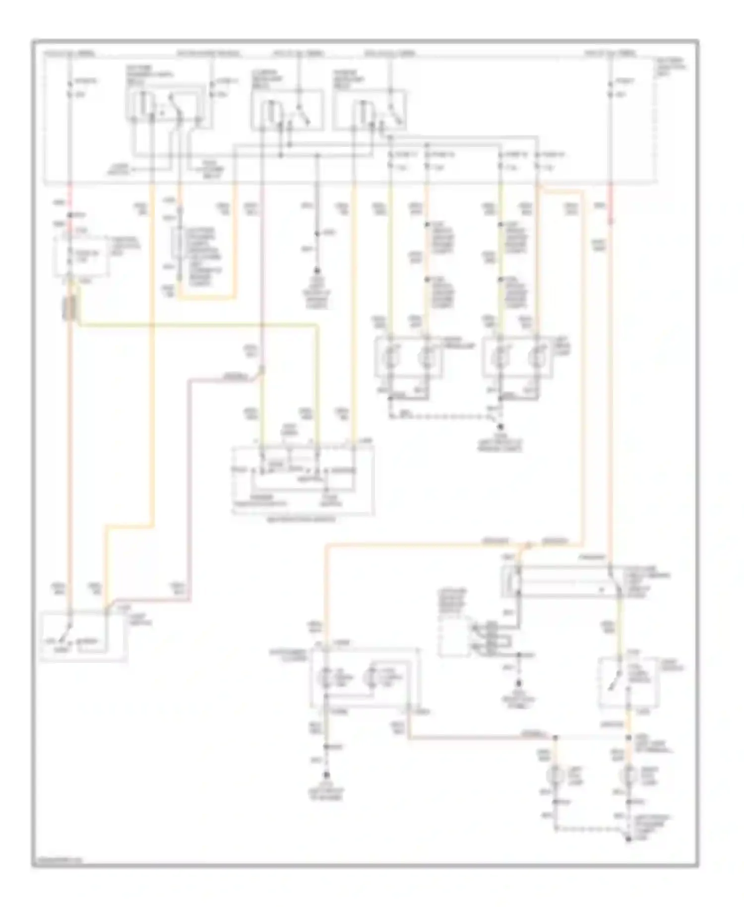 Cougar Mercury VIII (1998-2002): Headlight circuit, with drl