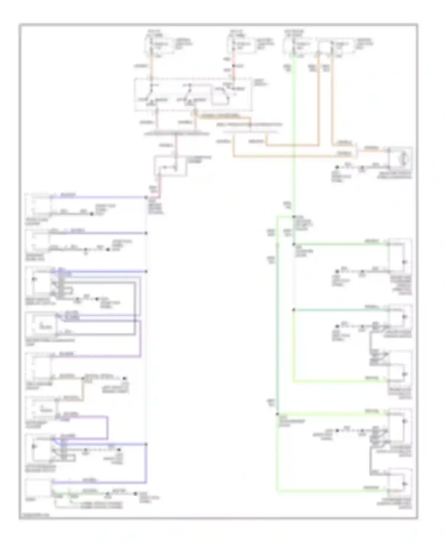Cougar Mercury VIII (1998-2002): Instrument illumination circuit, low option content