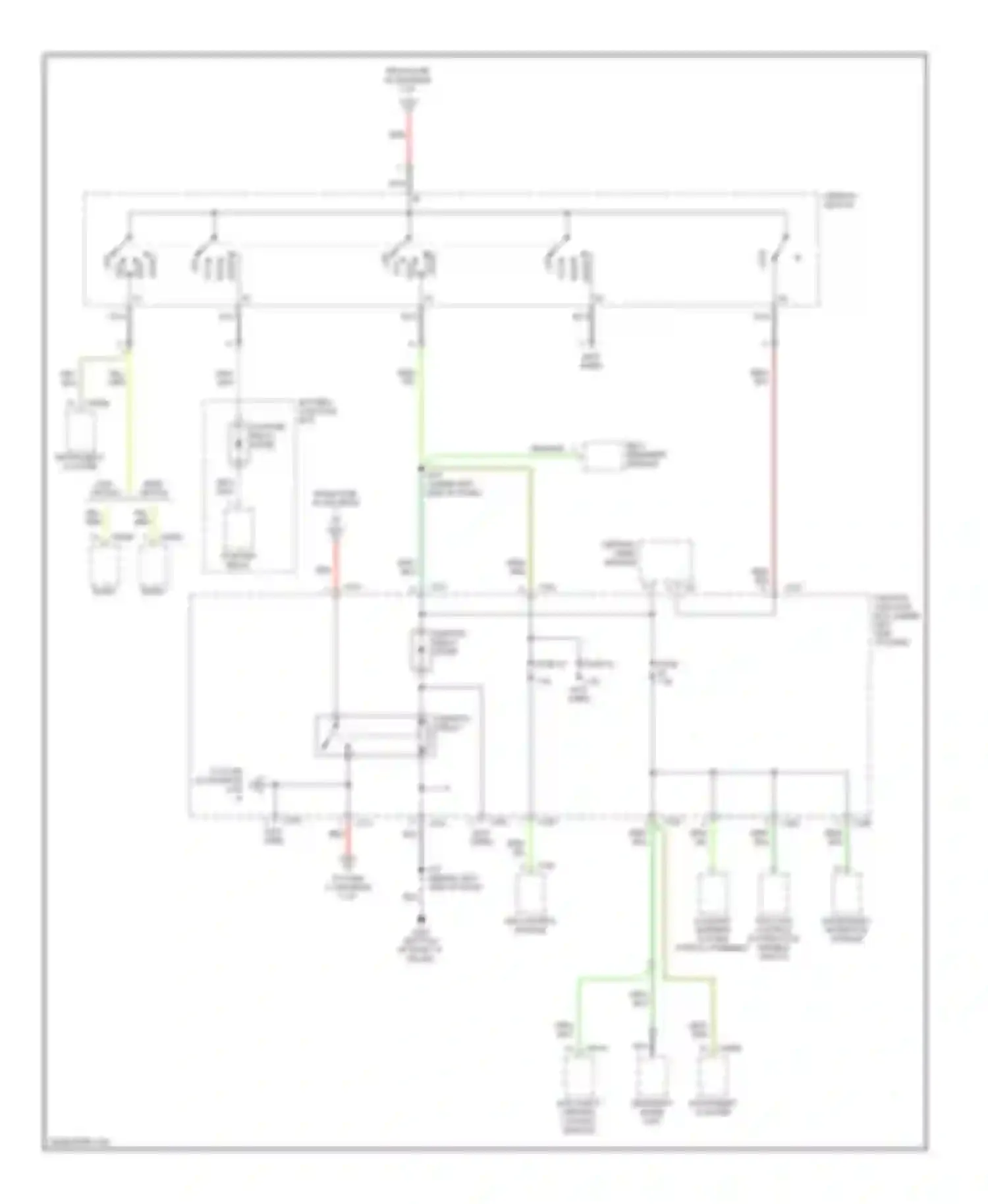 Cougar Mercury VIII (1998-2002): Power distribution circuit (2 of 4)