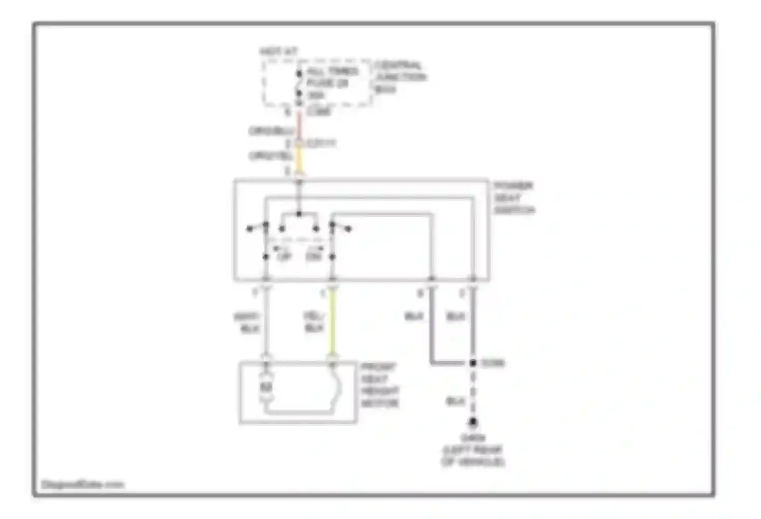 Cougar Mercury VIII (1998-2002): Seat height adjuster circuit