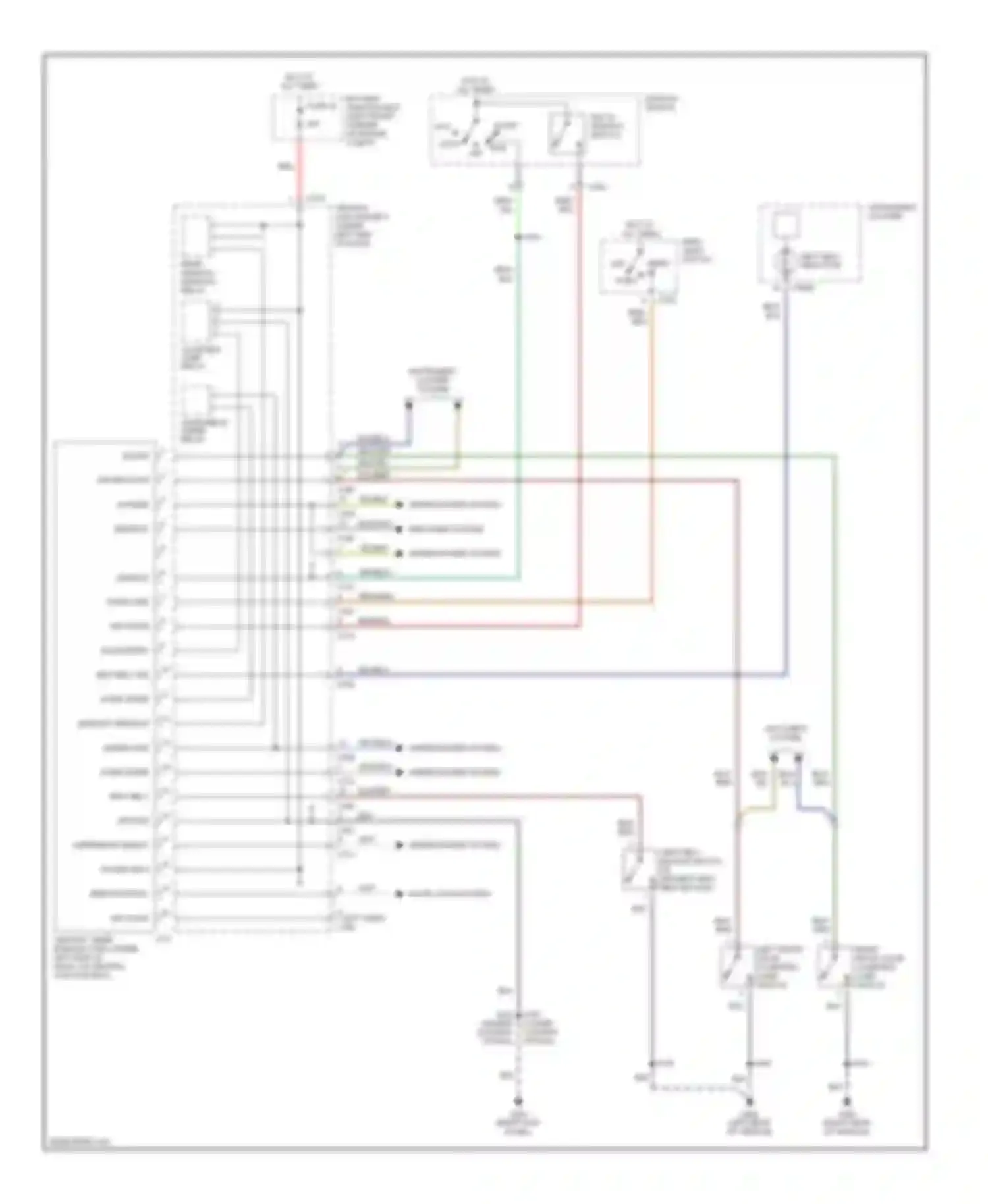 Cougar Mercury VIII (1998-2002): Warning system circuits