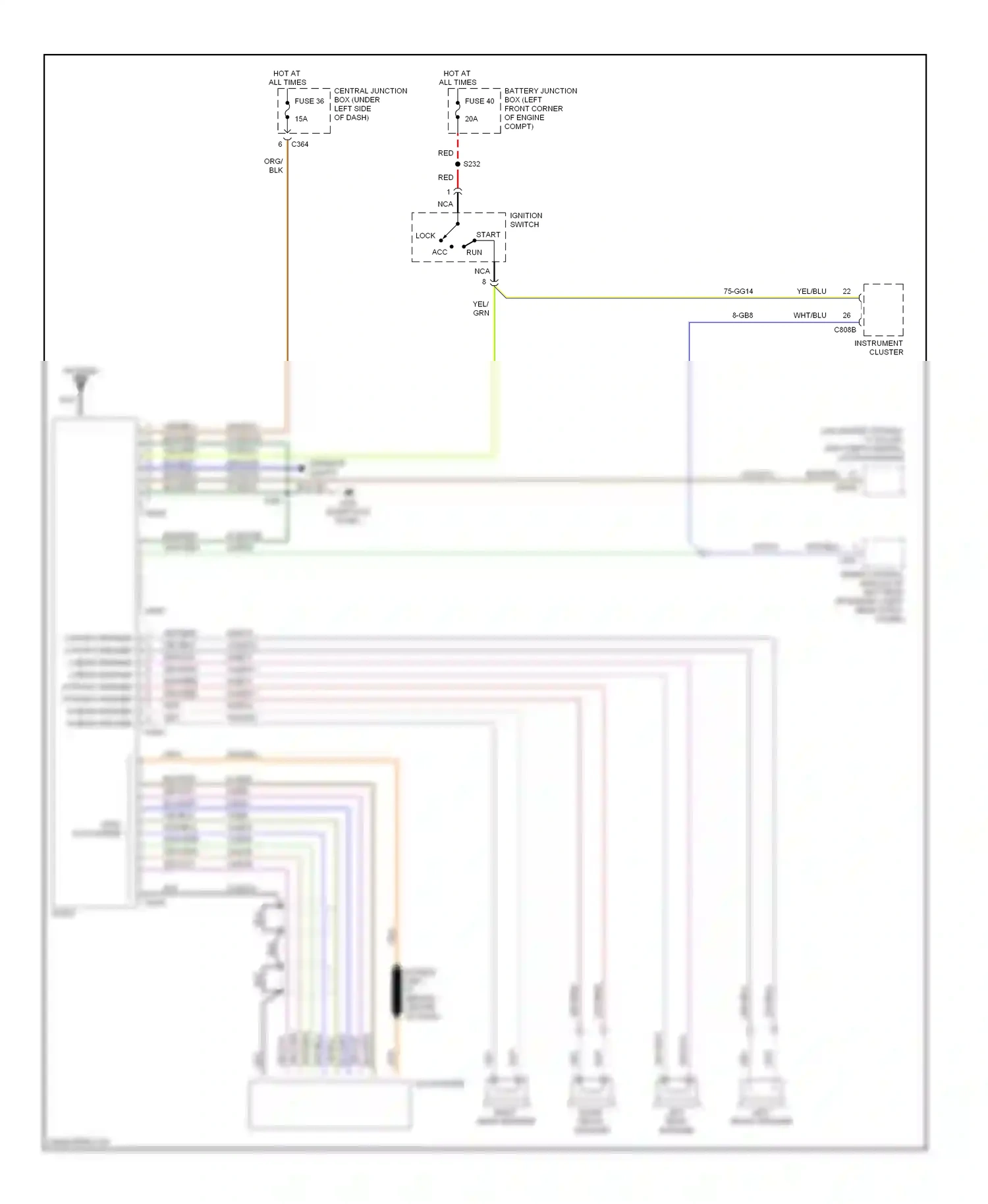 Wiring diagram blk for Mercury Cougar VIII (1998-2002) (44 of 51)