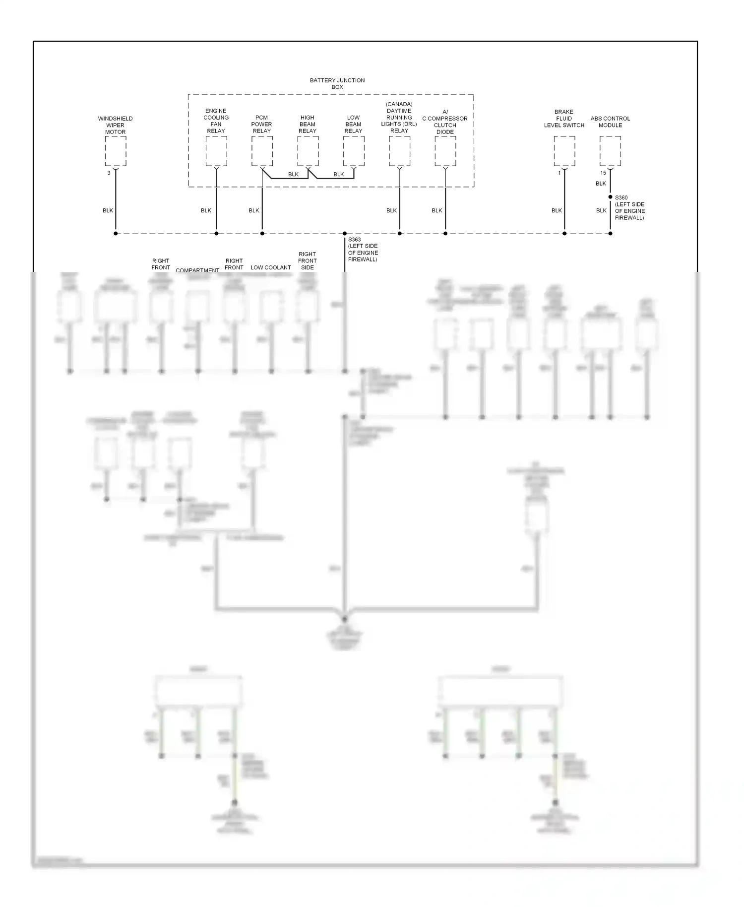 Wiring diagram blk for Mercury Cougar VIII (1998-2002) (23 of 51)