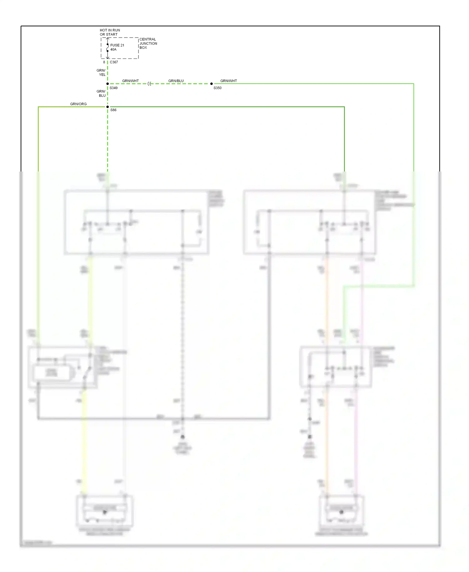 Wiring diagram blu for Mercury Cougar VIII (1998-2002) (26 of 29)