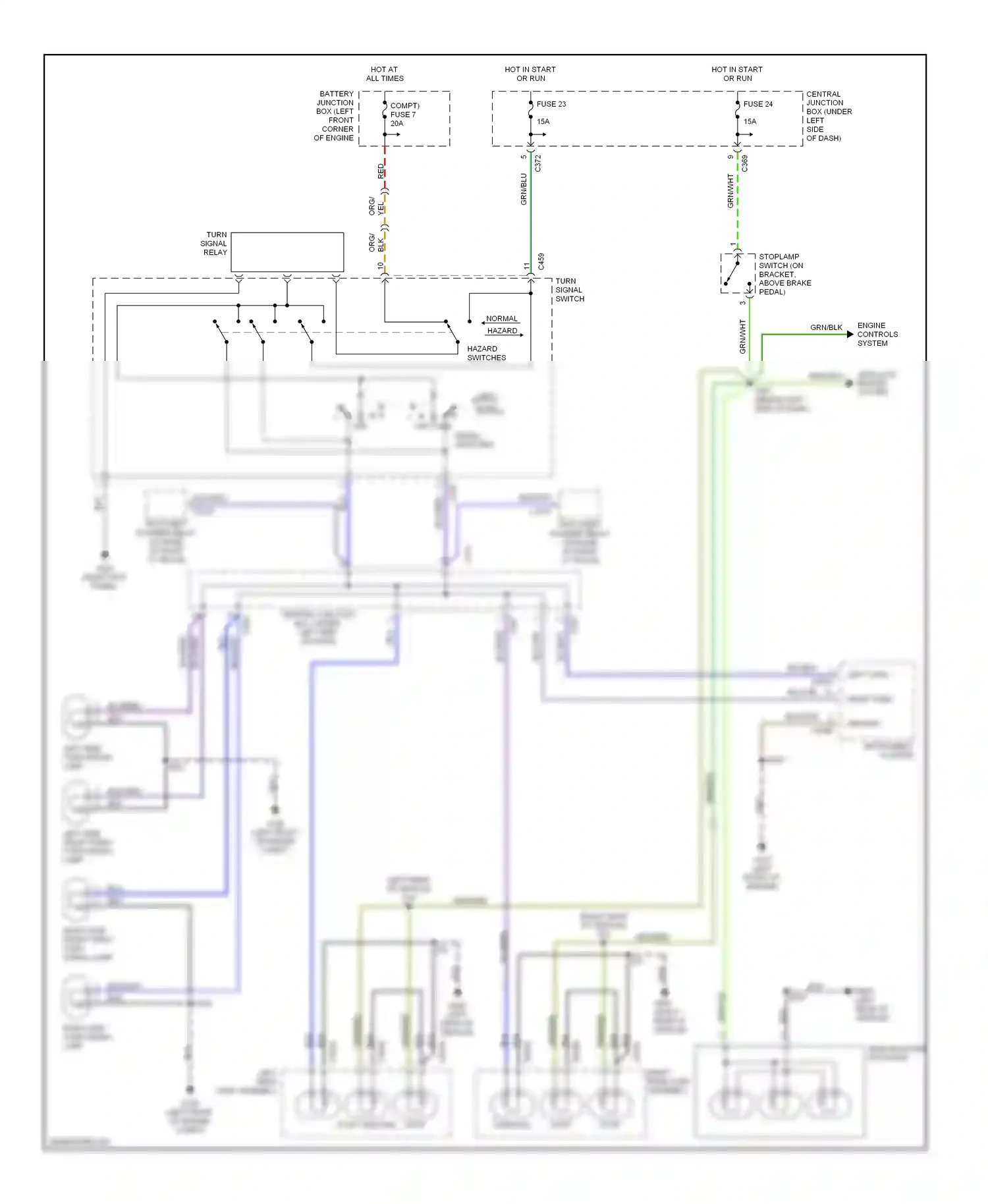 Wiring diagram blu/blk for Mercury Cougar VIII (1998-2002) (7 of 7)