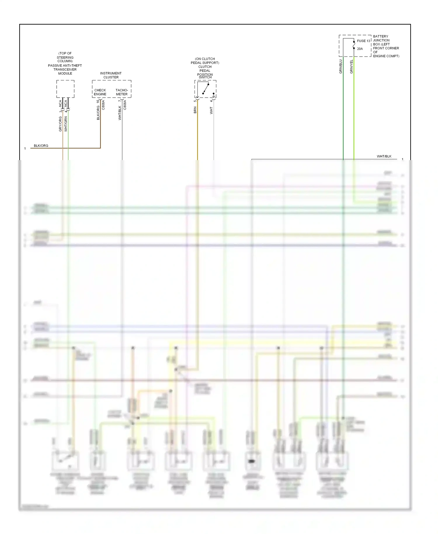 Wiring diagram brn for Mercury Cougar VIII (1998-2002) (7 of 10)