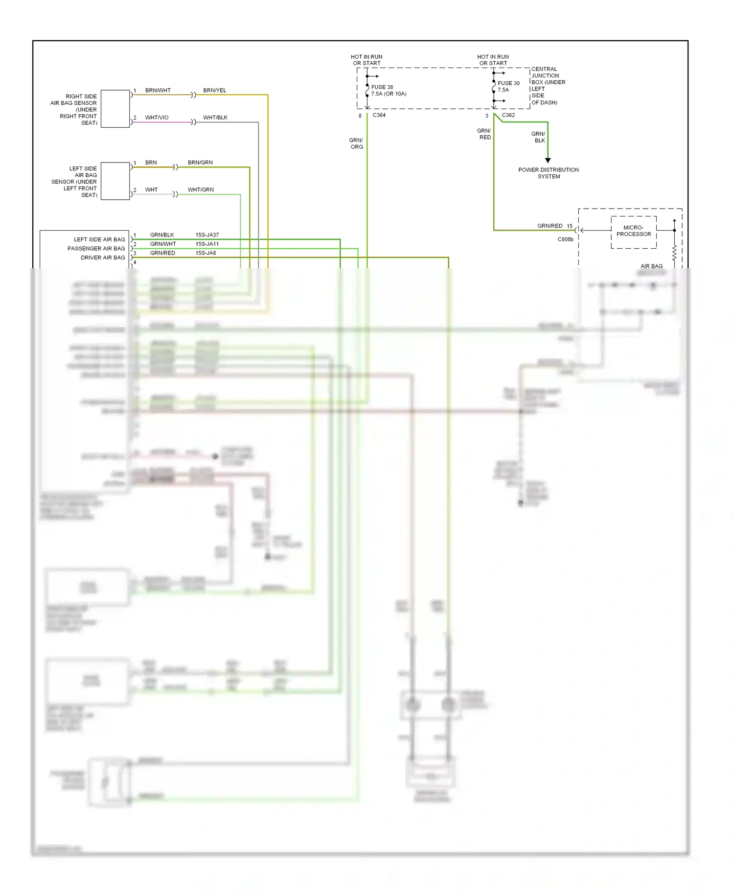 Wiring diagram fuse 30 for Mercury Cougar VIII (1998-2002) (8 of 9)