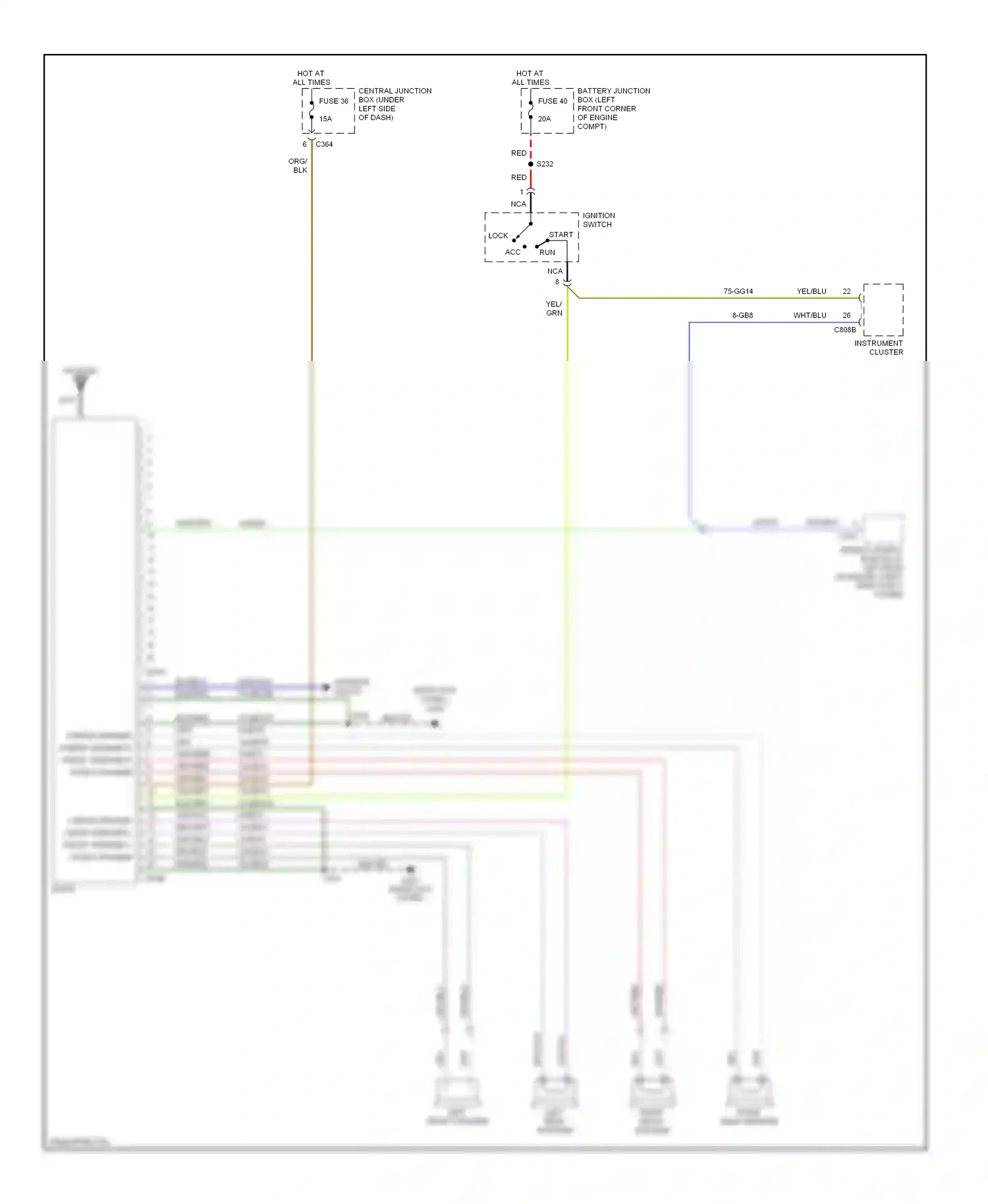 Wiring diagram grn for Mercury Cougar VIII (1998-2002) (24 of 28)