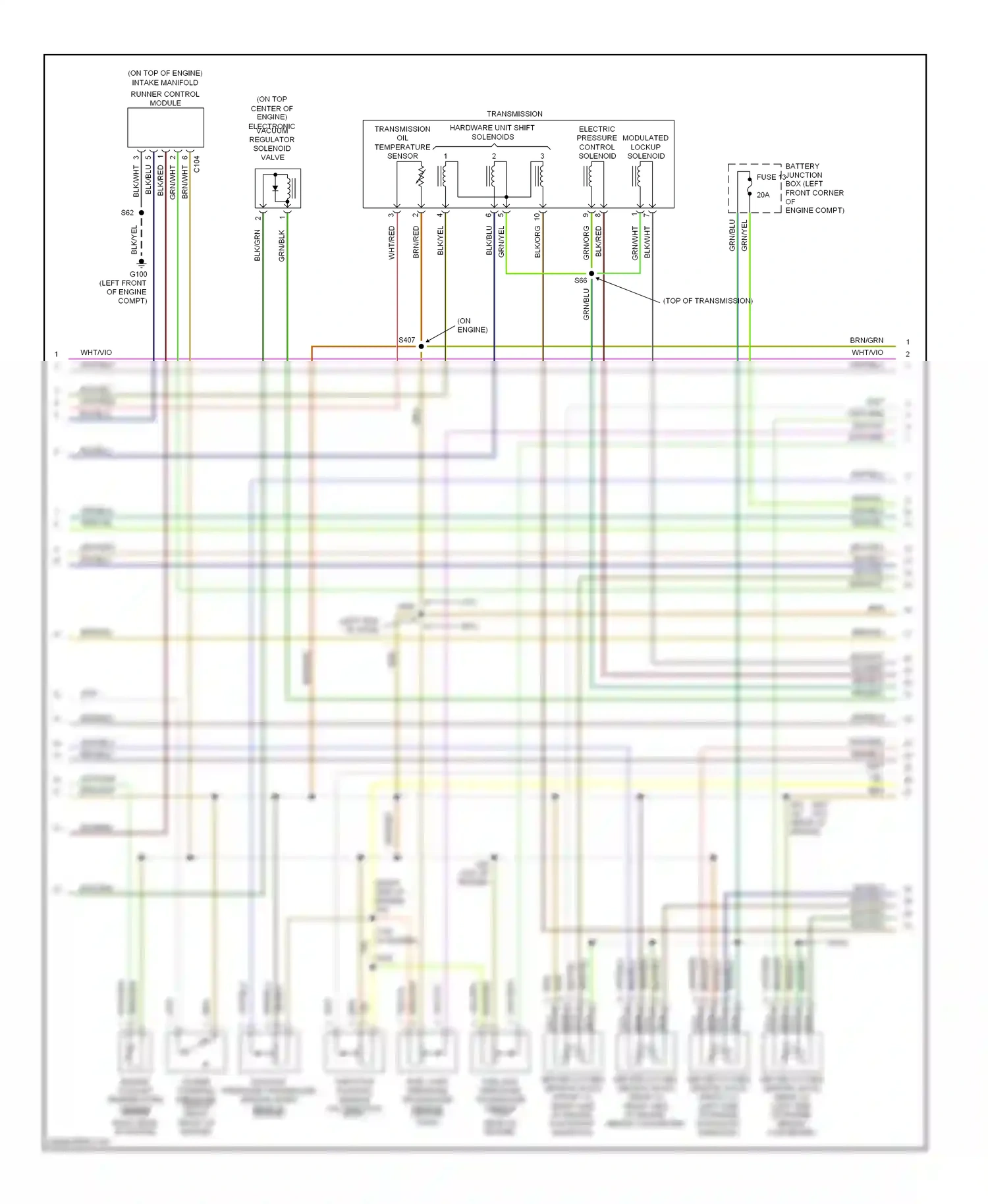 Wiring diagram grn/blk for Mercury Cougar VIII (1998-2002) (9 of 21)