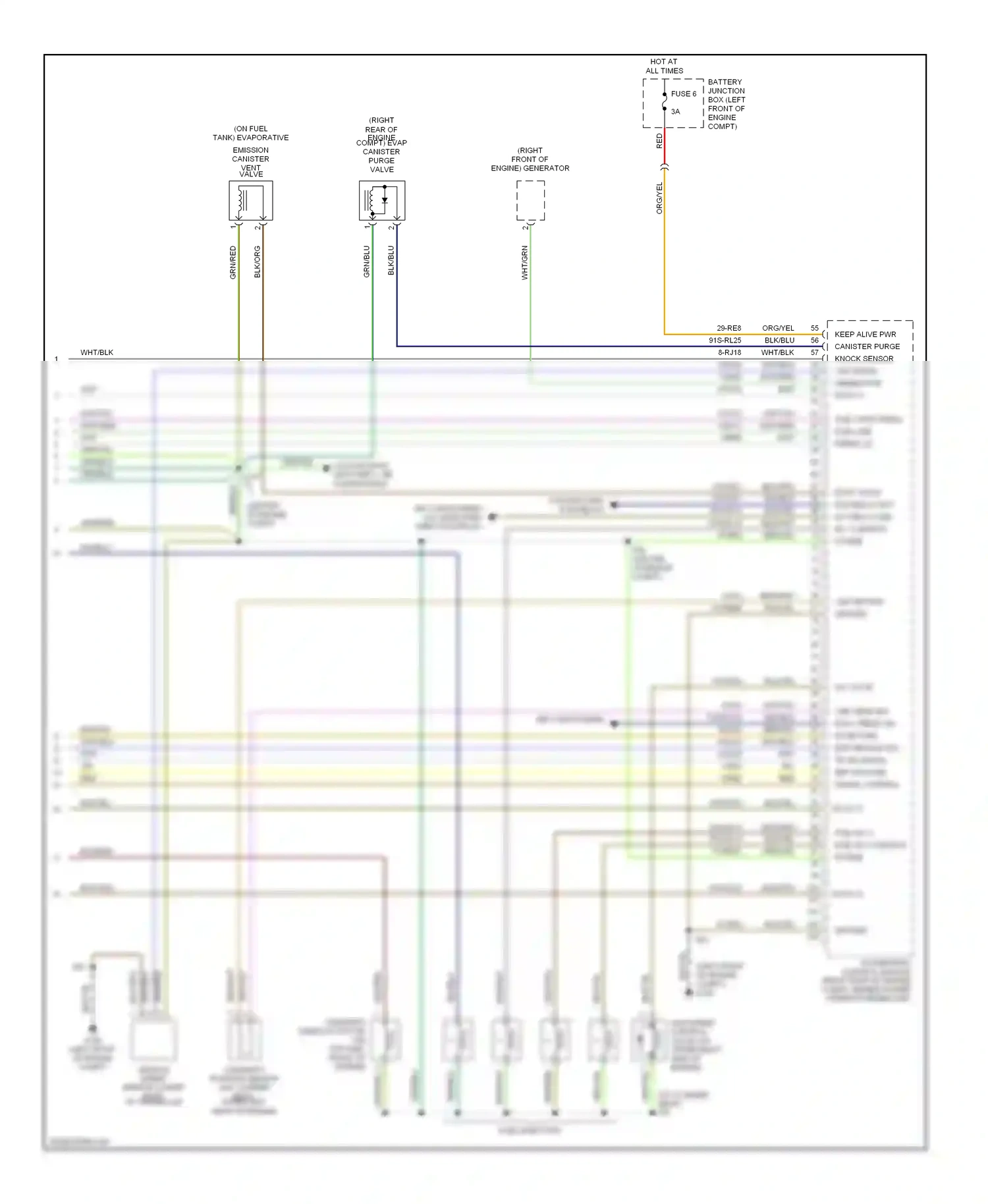 Wiring diagram grn/red for Mercury Cougar VIII (1998-2002) (7 of 17)