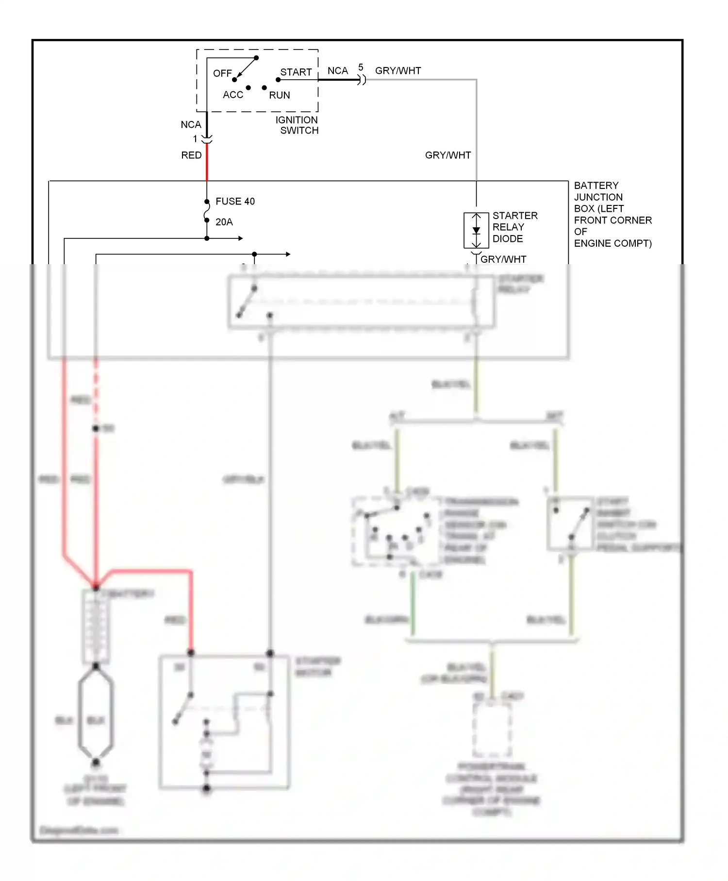 Wiring diagram nca for Mercury Cougar VIII (1998-2002) (32 of 35)