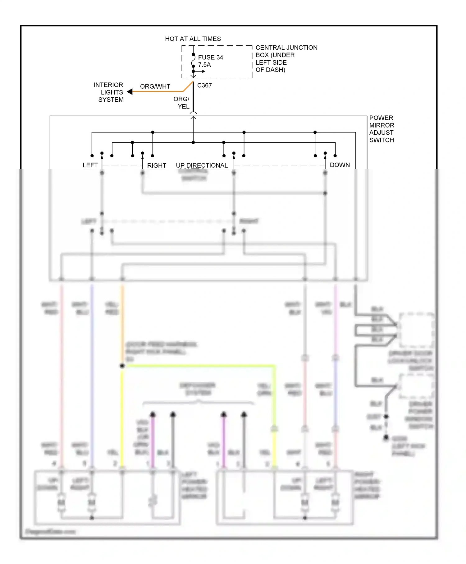 Wiring diagram wht for Mercury Cougar VIII (1998-2002) (34 of 43)