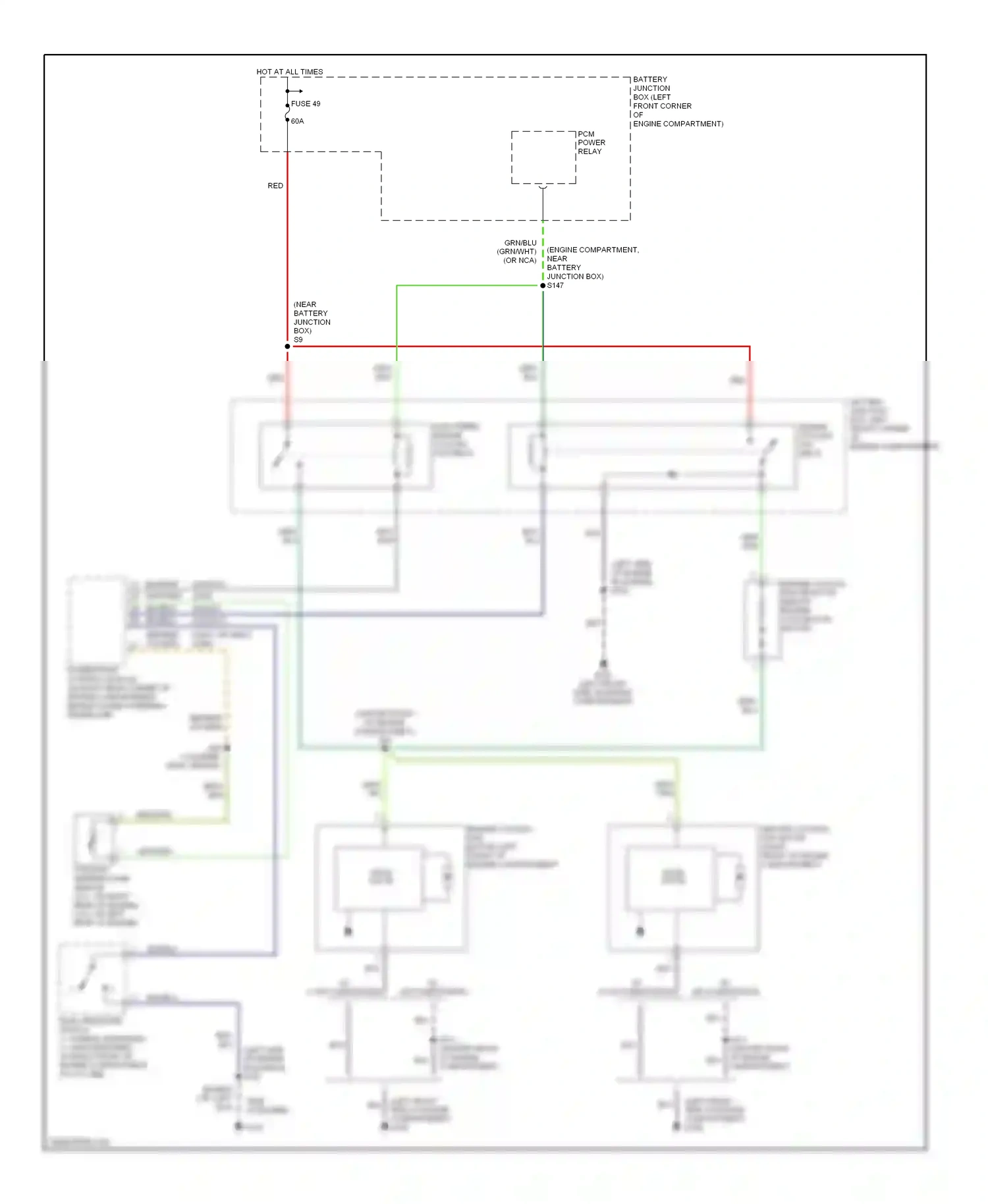 Wiring diagram yel for Mercury Cougar VIII (1998-2002) (1 of 34)