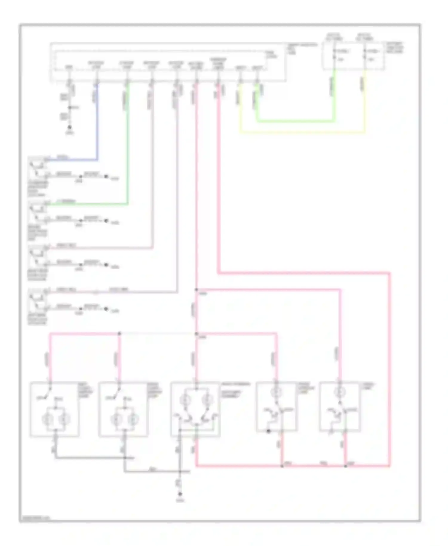 Mariner Mercury I (2004-2007): Courtesy lamps circuit, with roof opening panel