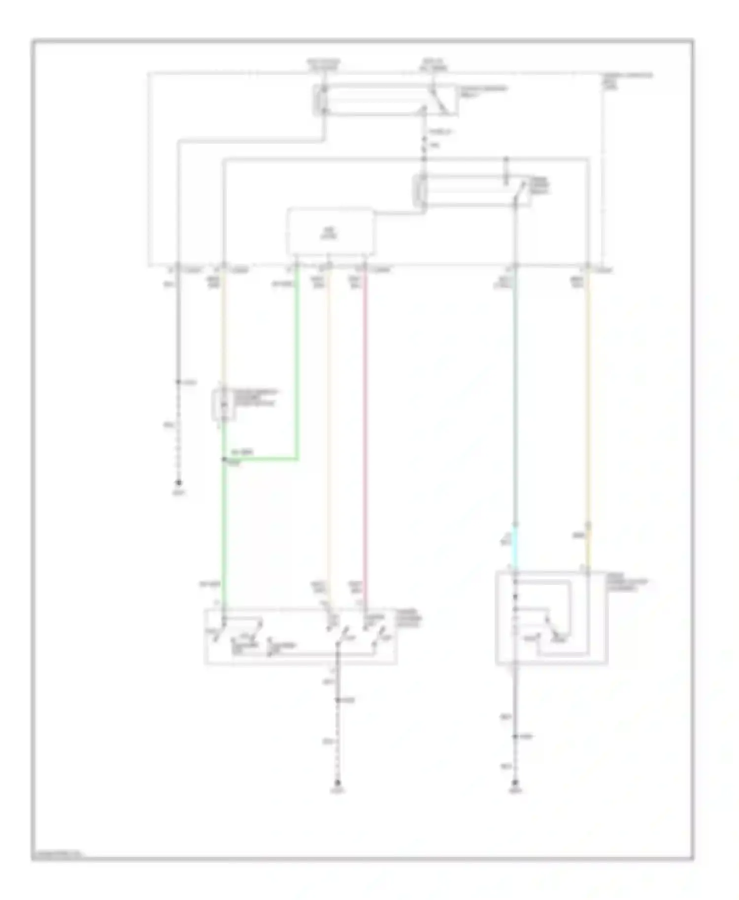 Mariner Mercury I (2004-2007): Rear wiper/washer circuit