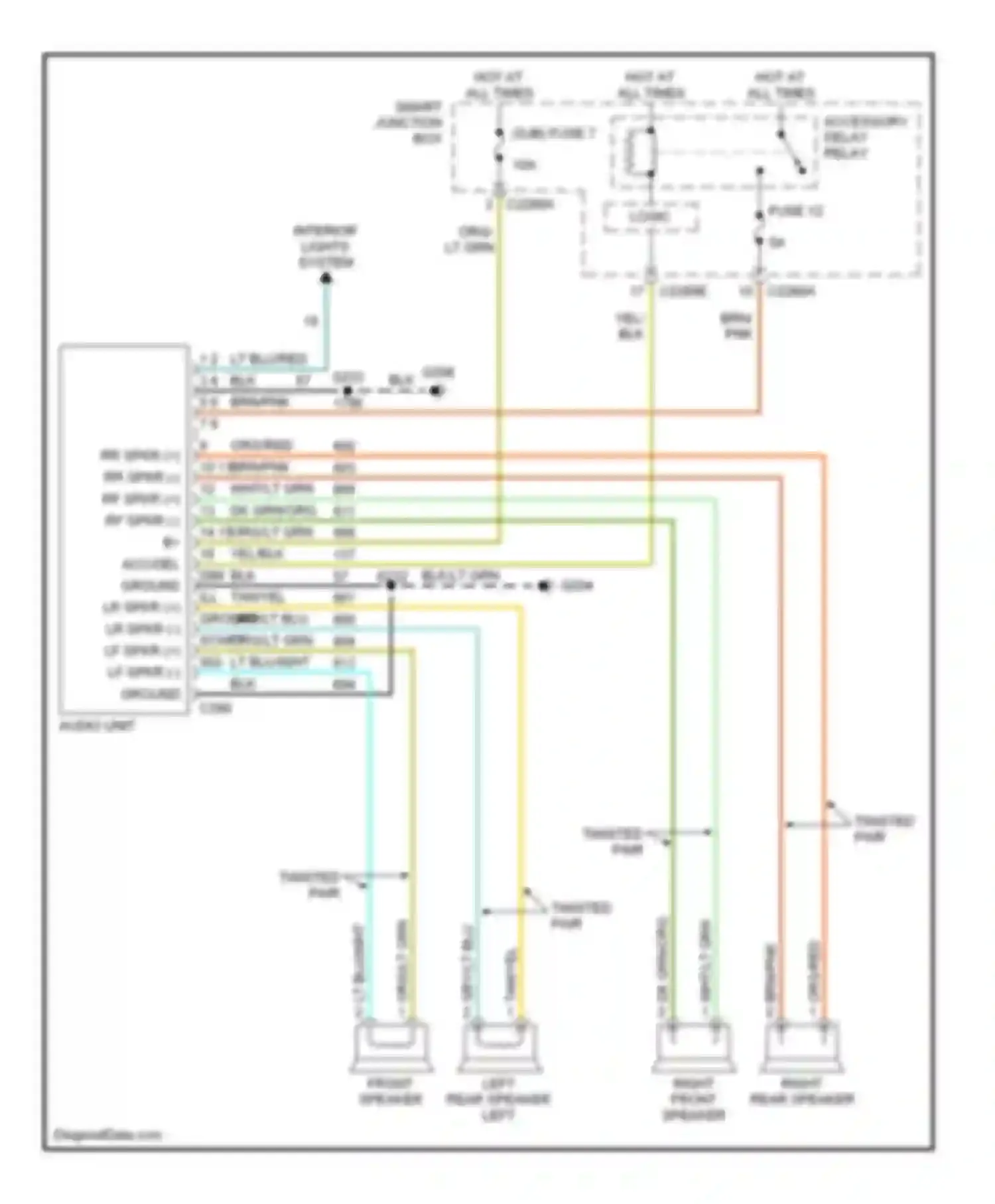 Wiring diagram brn/pnk for Mercury Mariner I (2004-2007) (1 of 5)