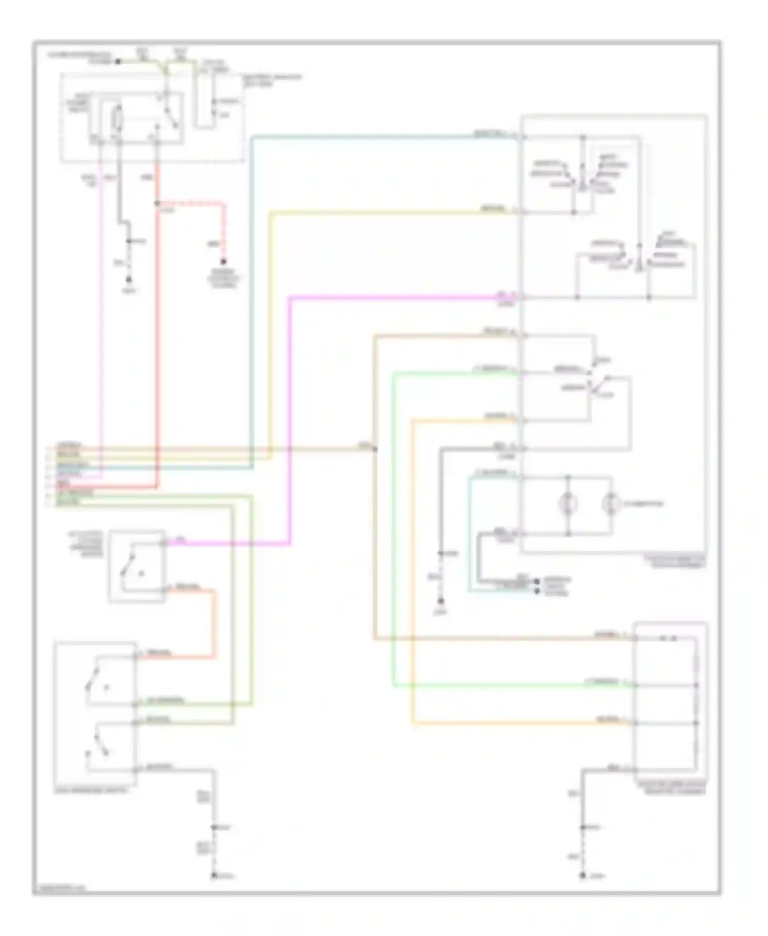 Wiring diagram front blower motor resistor assembly for Mercury Mariner I (2004-2007) (1 of 3)