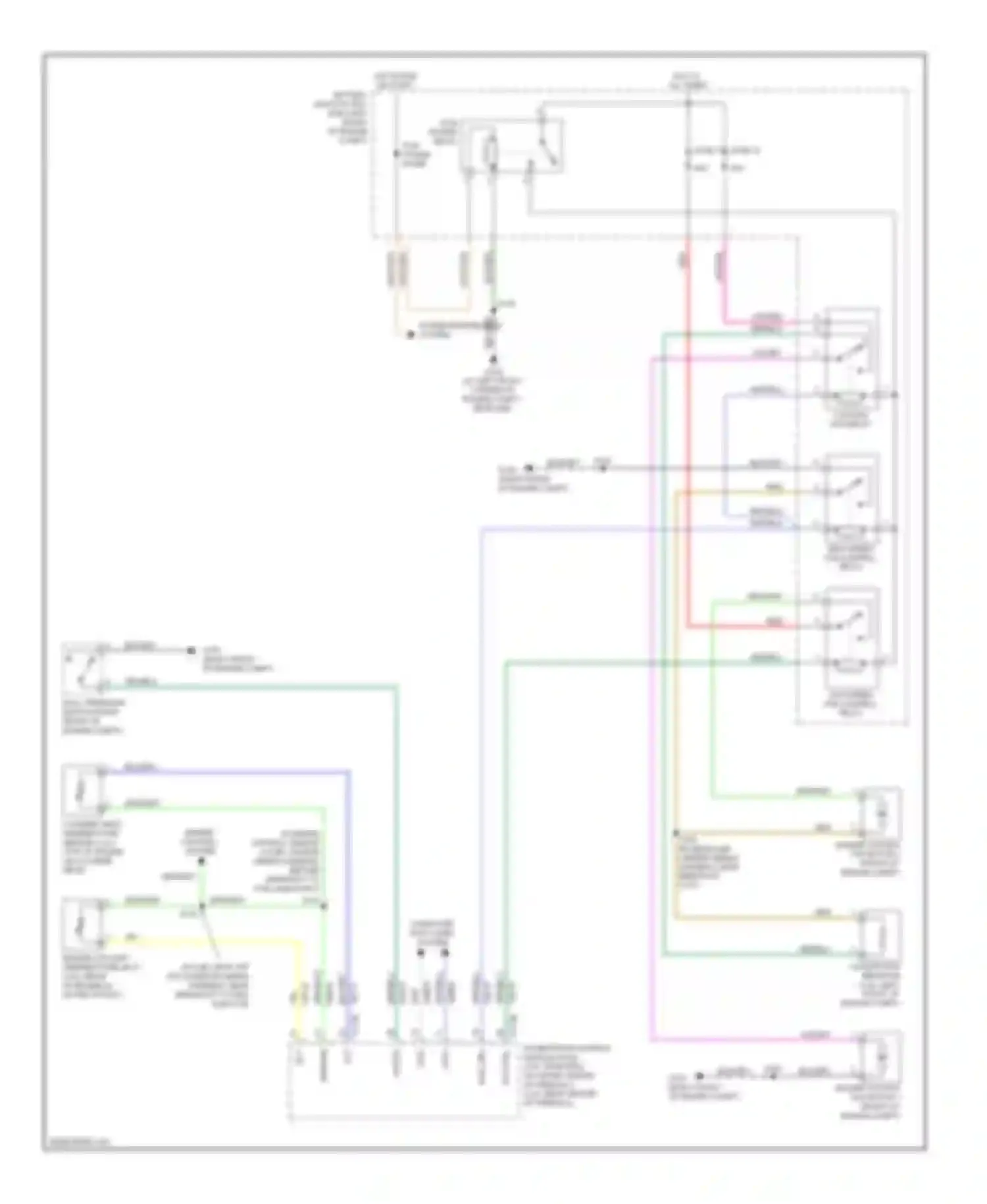 Mariner Mercury II (2007-2010): Cooling fan circuit, except hybrid
