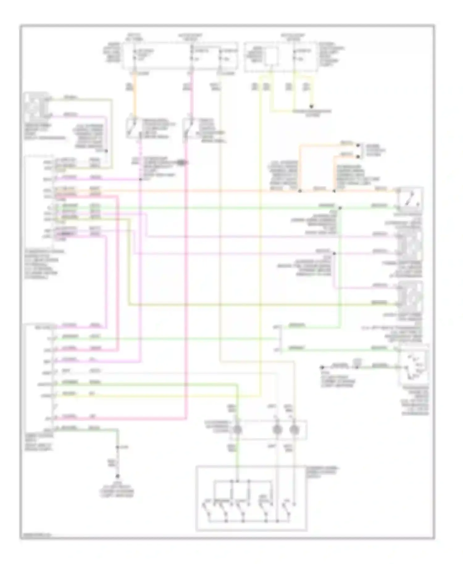 Mariner Mercury II (2007-2010): Cruise control circuit, except hybrid