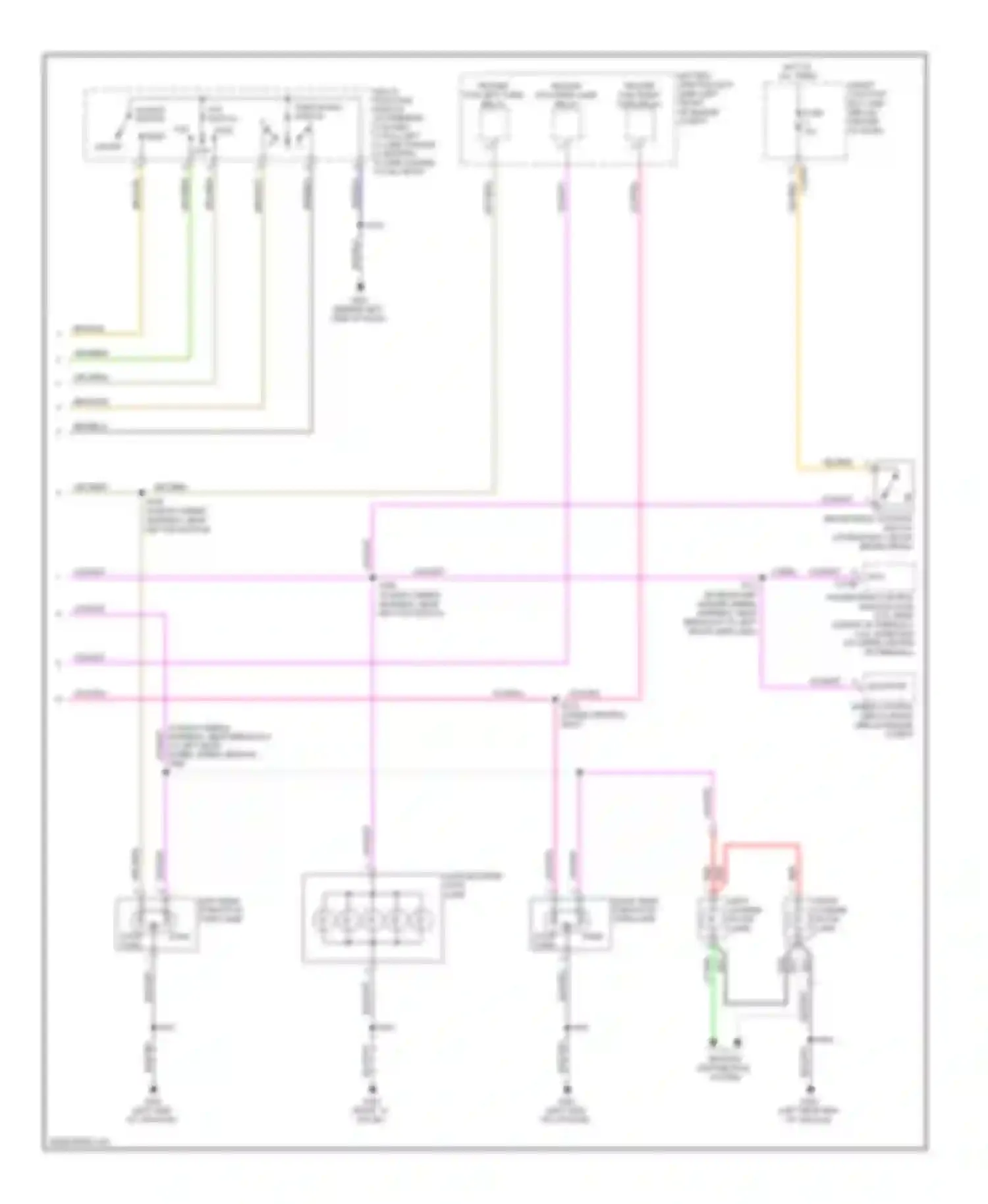 Mariner Mercury II (2007-2010): Exterior lamps circuit, except hybrid (2 of 2)