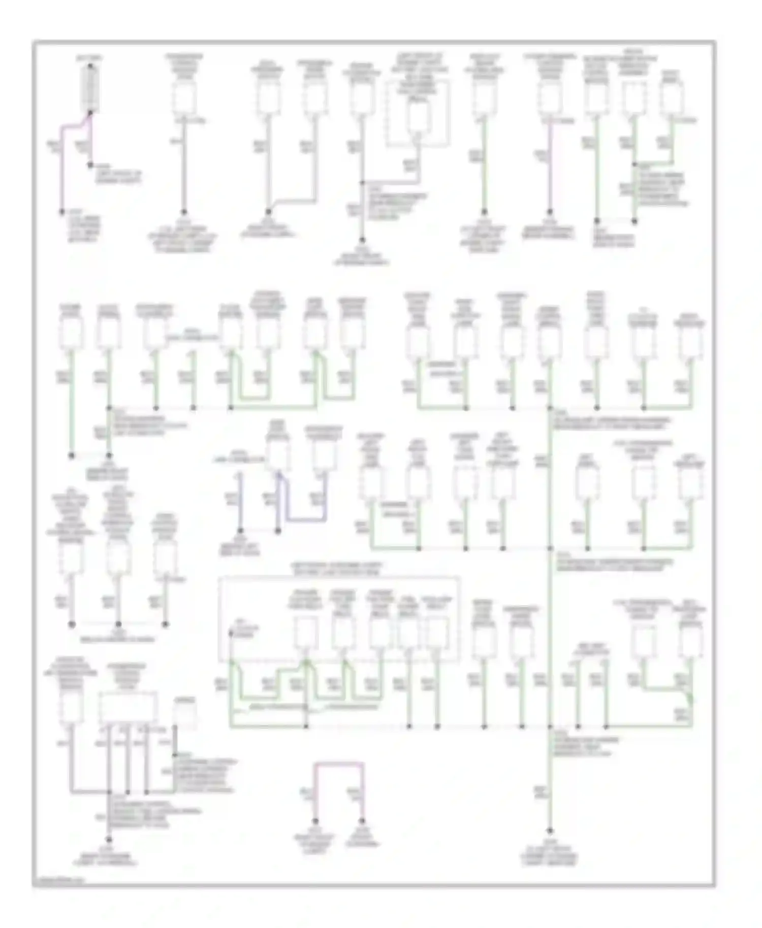 Mariner Mercury II (2007-2010): Ground distribution circuit, except hybrid (1 of 3)