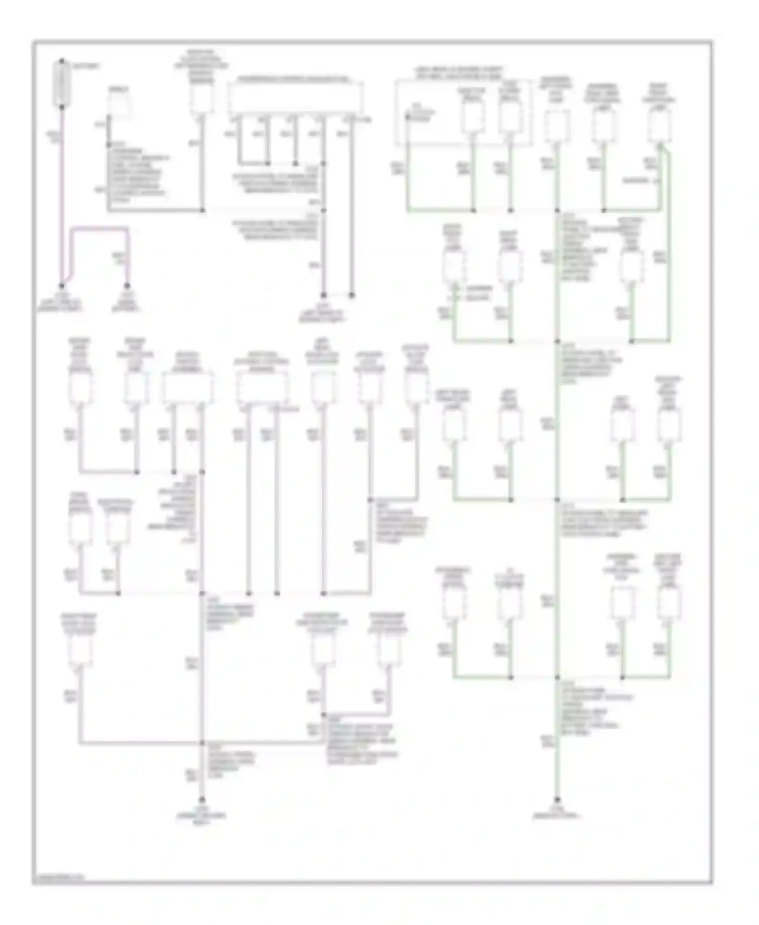 Mariner Mercury II (2007-2010): Ground distribution circuit, hybrid (1 of 3)