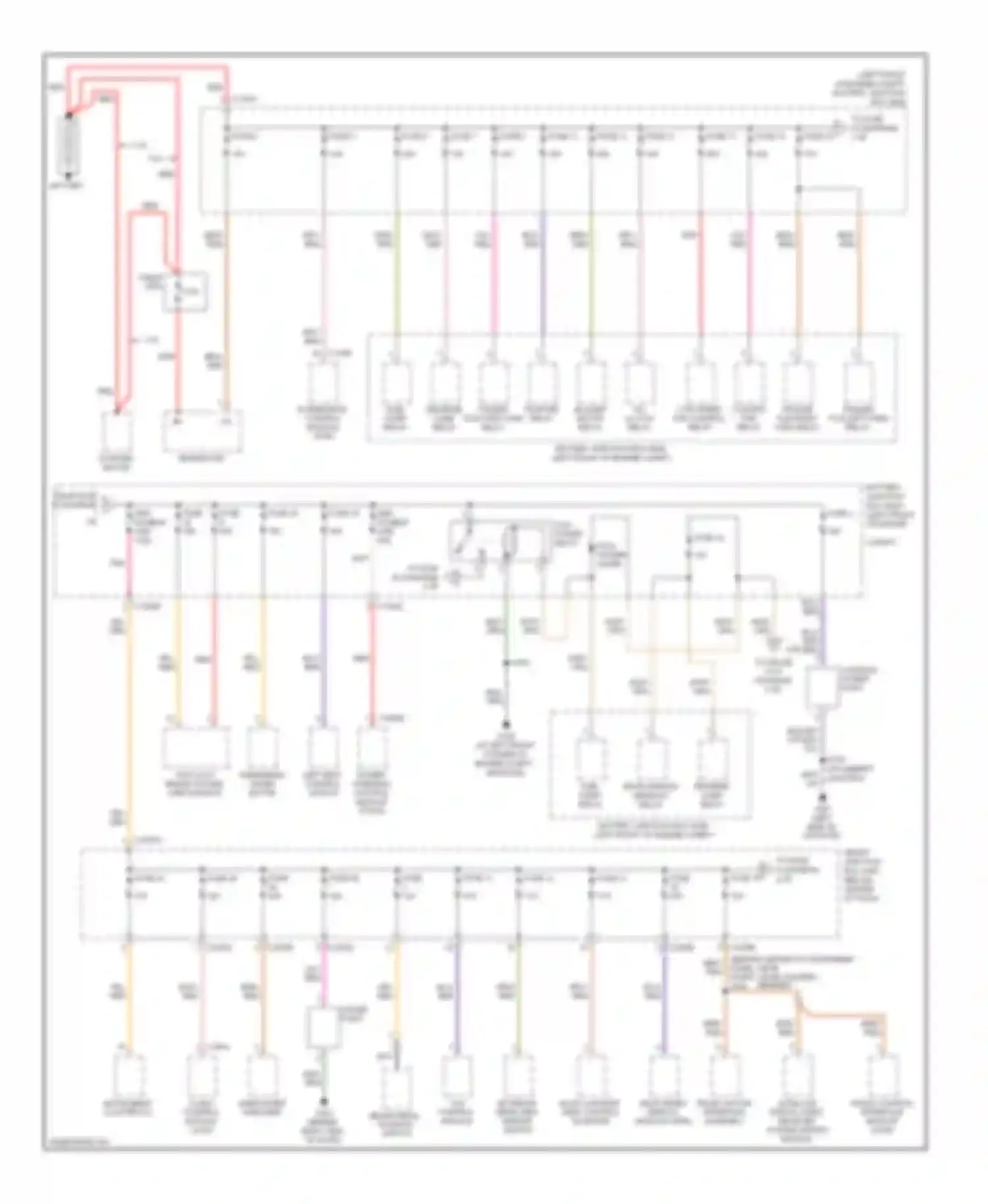 Mariner Mercury II (2007-2010): Power distribution circuit, except hybrid (1 of 4)