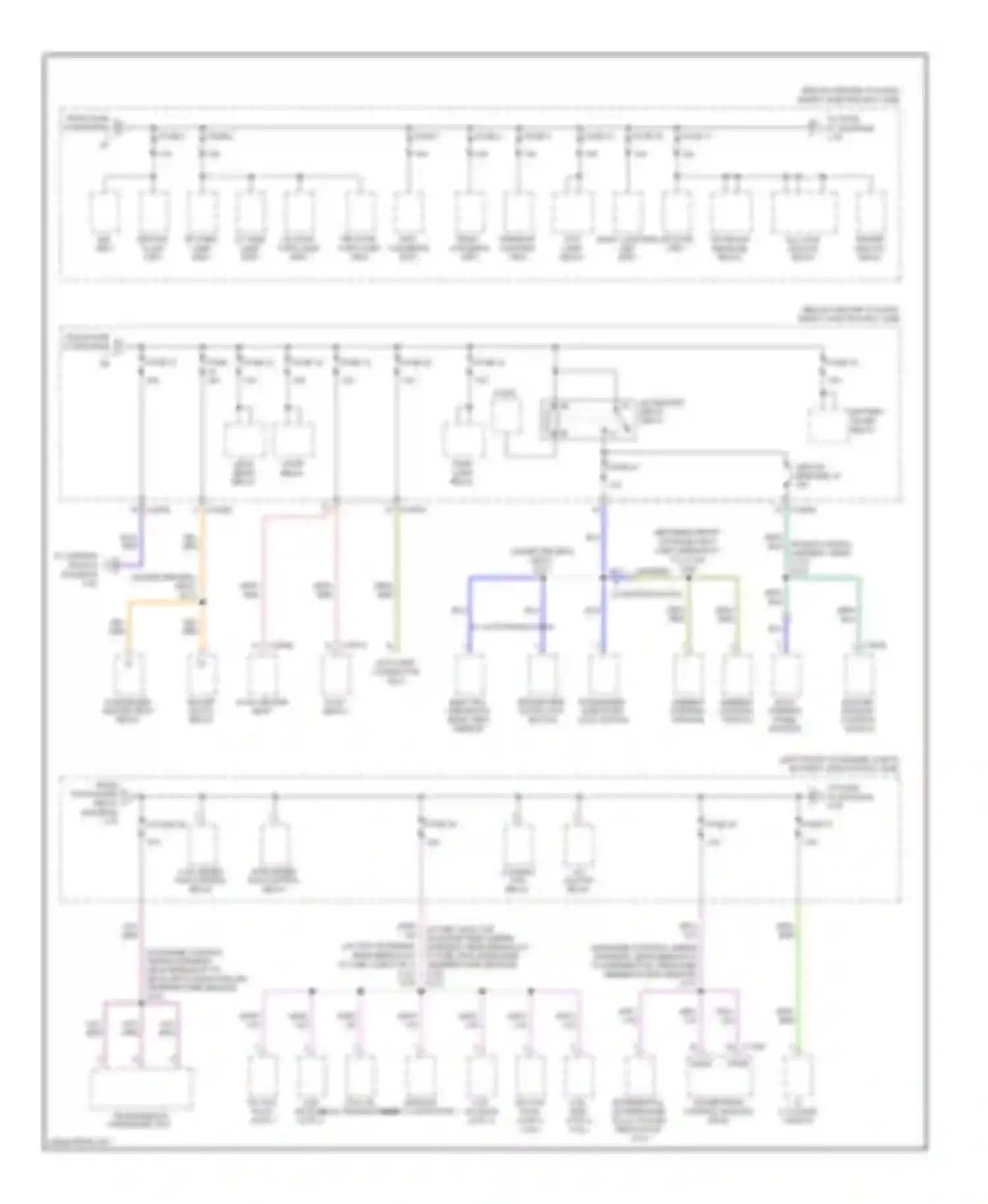 Mariner Mercury II (2007-2010): Power distribution circuit, except hybrid (2 of 4)