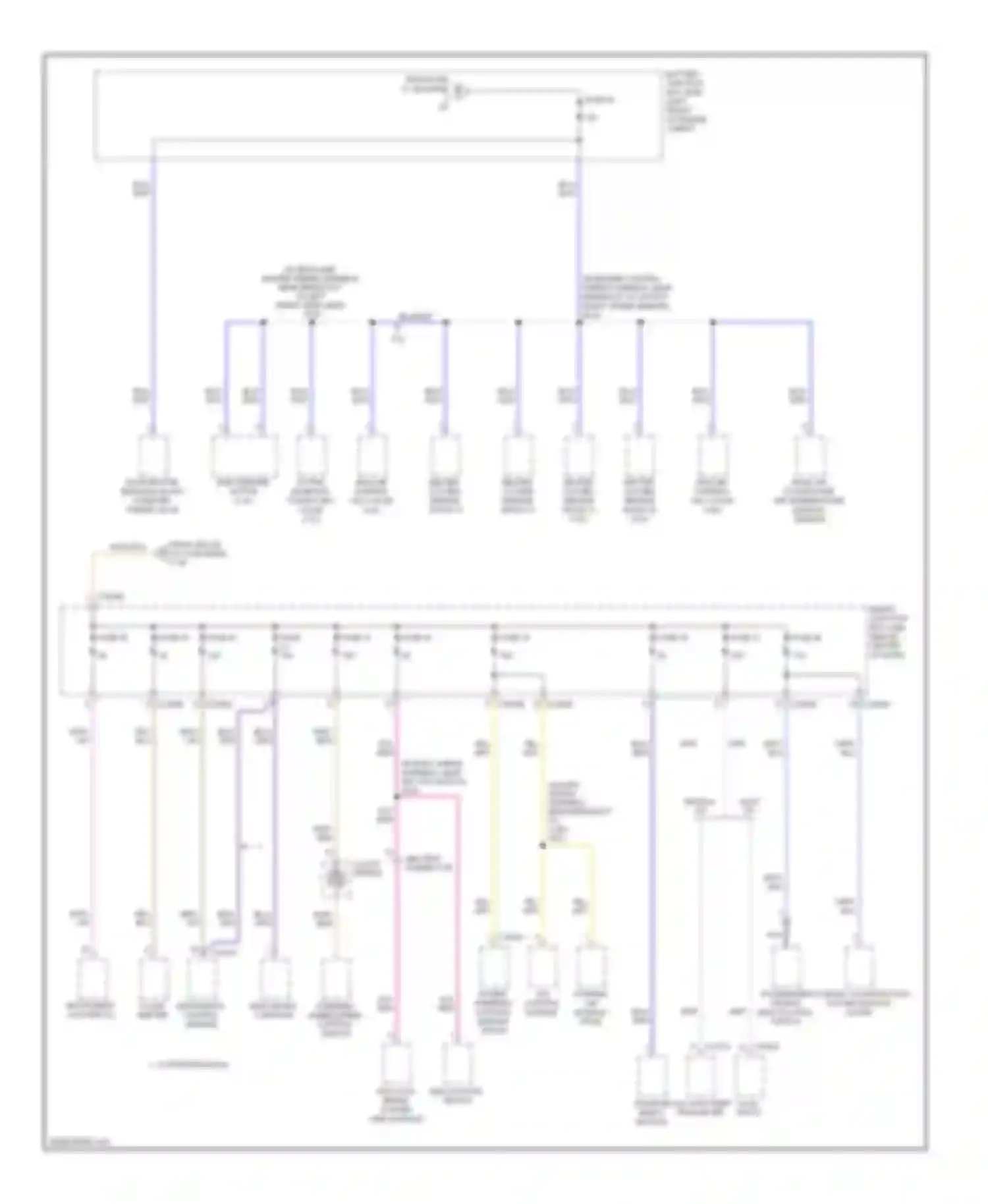 Mariner Mercury II (2007-2010): Power distribution circuit, except hybrid (4 of 4)