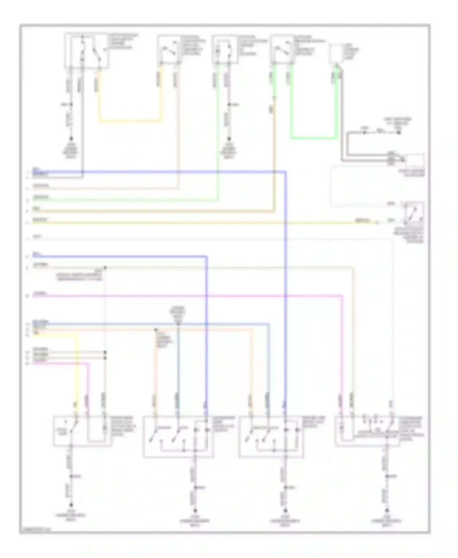 Mariner Mercury II (2007-2010): Power door locks circuit, except hybrid (2 of 2)