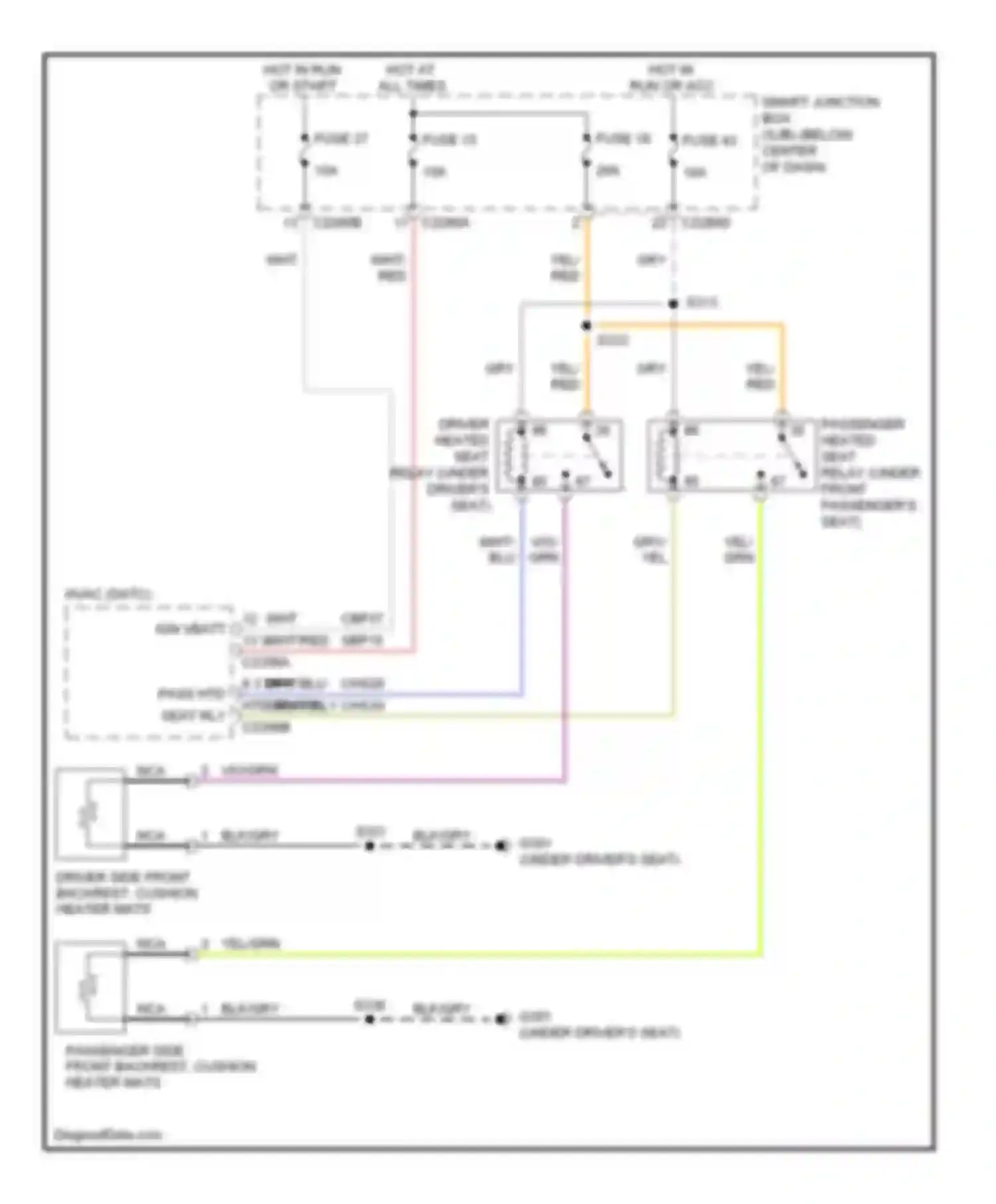 Mariner Mercury II (2007-2010): Heated seats circuit, hybrid