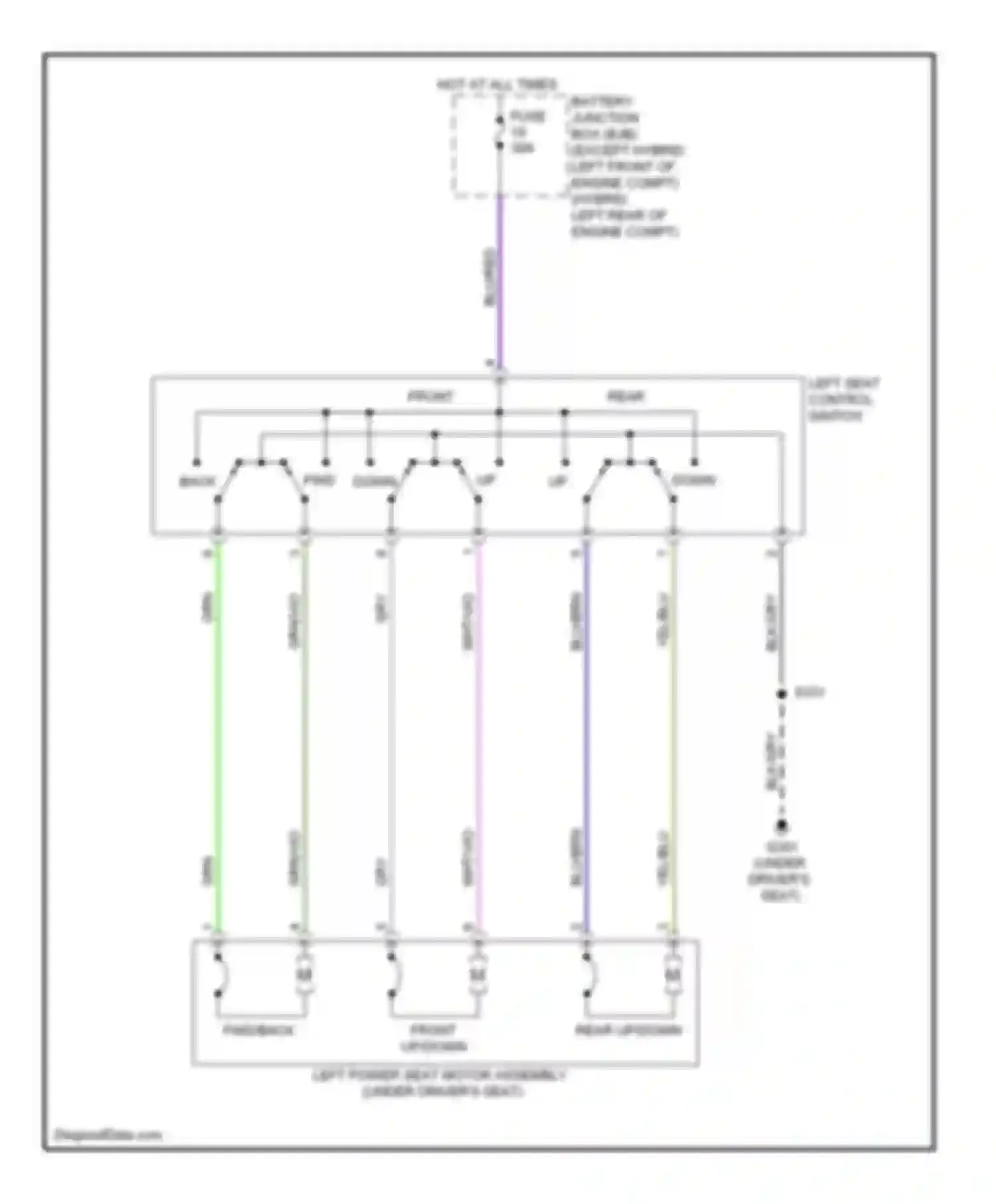 Mariner Mercury II (2007-2010): Power seat circuit
