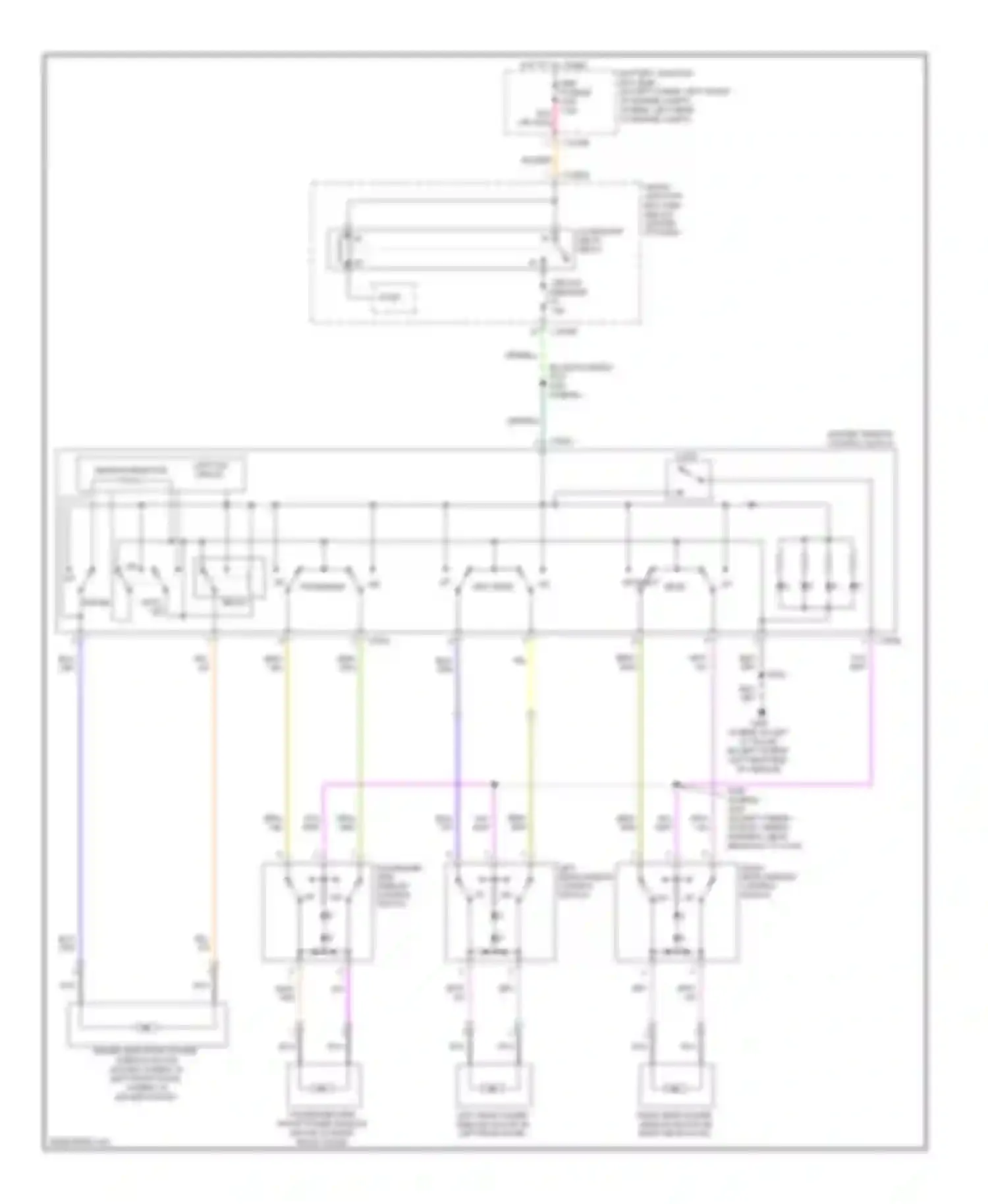 Mariner Mercury II (2007-2010): Power windows circuit